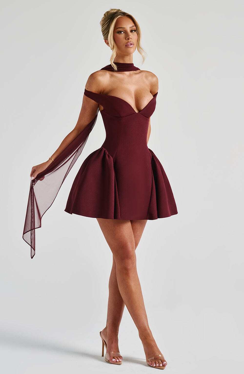 Marla Mini Dress - Cherry Lacquer - Image 15