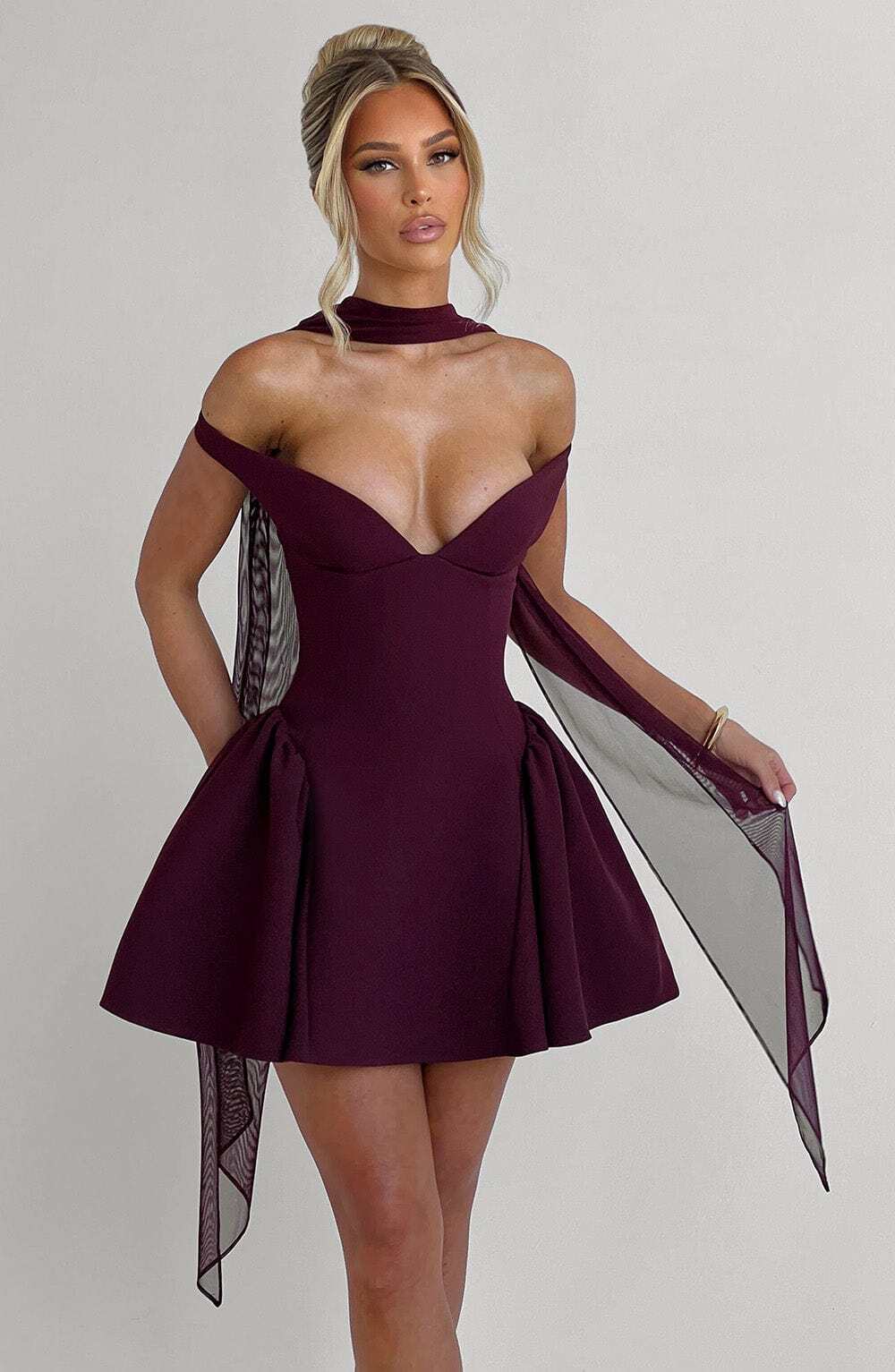 Marla Mini Dress - Cherry Lacquer - Image 20