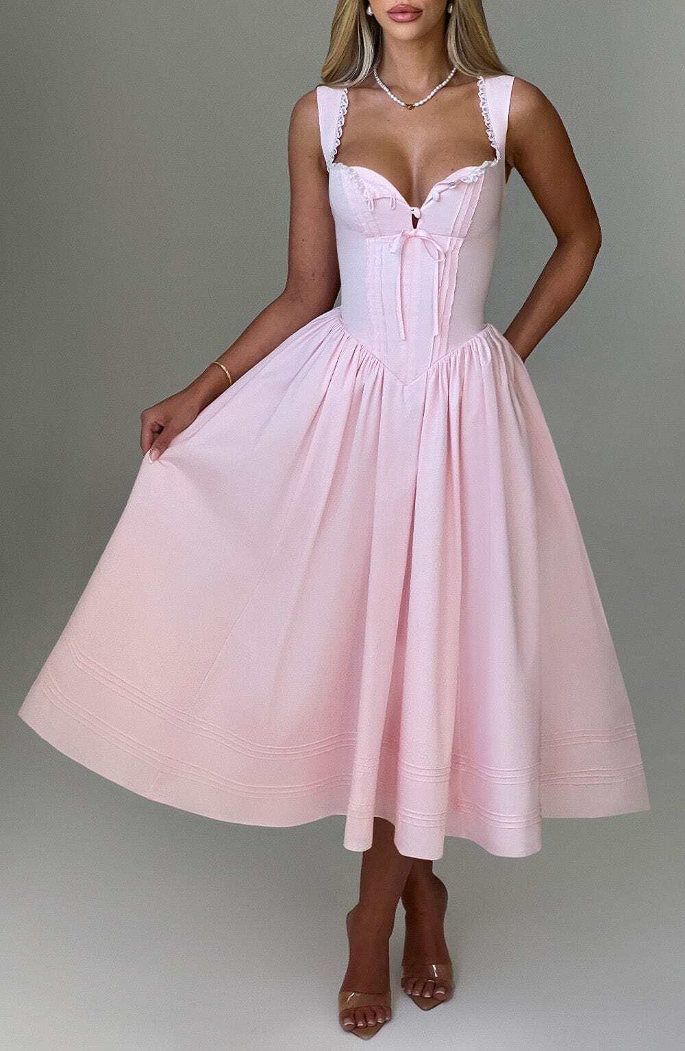 Marlena Midi Dress - Blush - Image 2