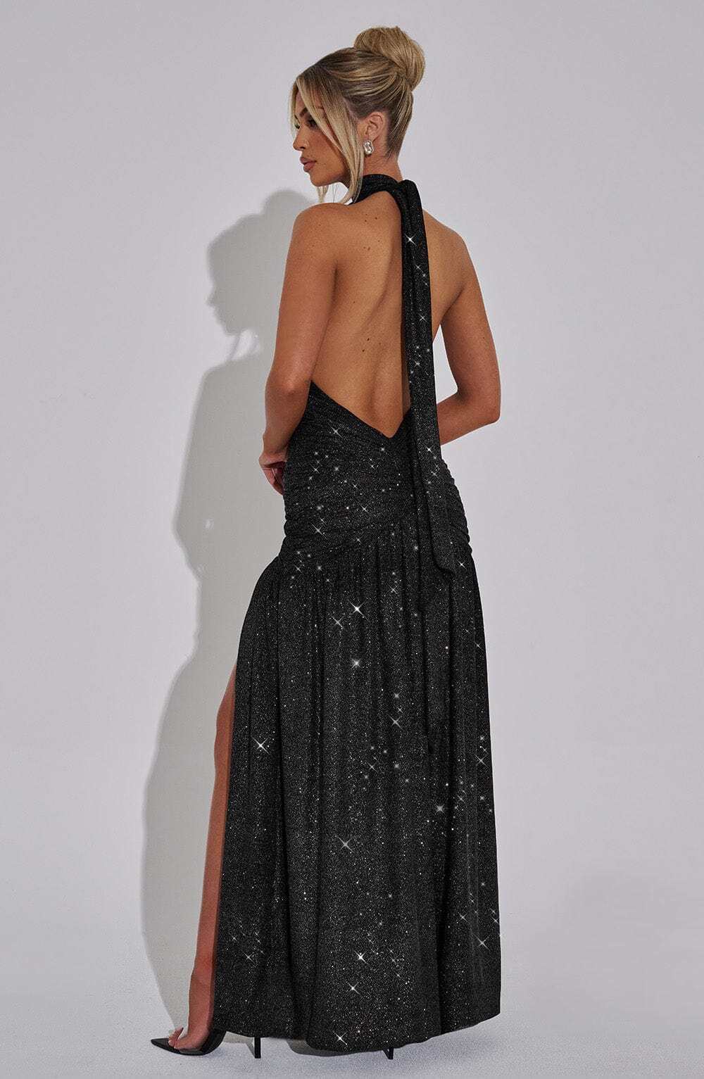 Melania Maxi Dress - Black Sparkle - Image 6