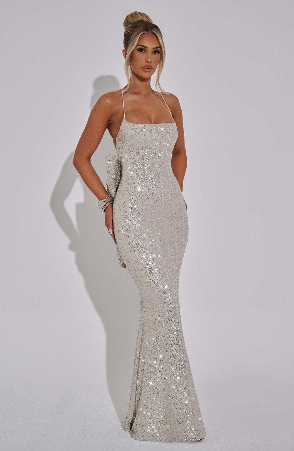 Meridith Maxi Dress - Champagne - Image 8