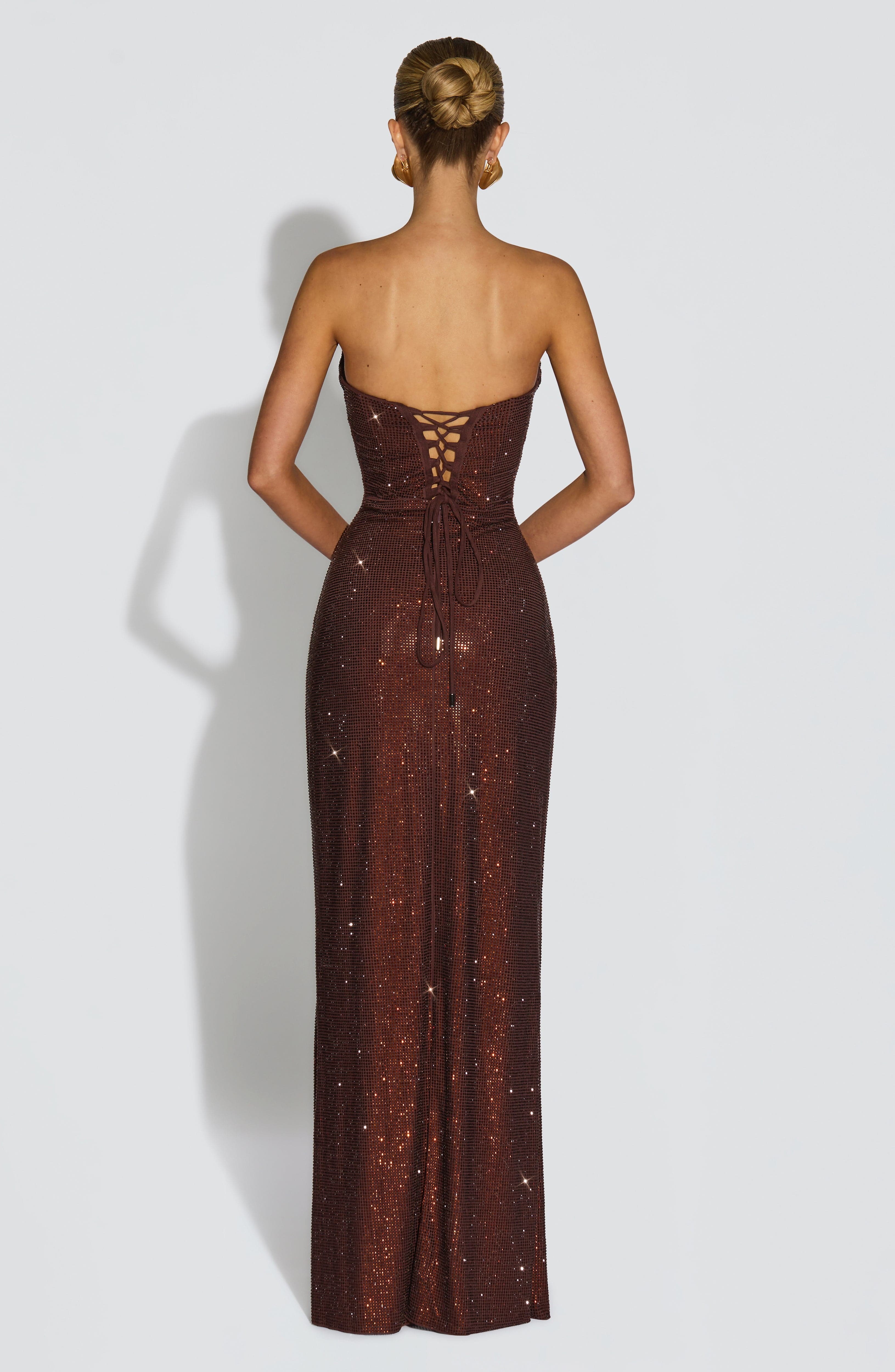 Mirabella Maxi Dress - Plum Brown - Image 4
