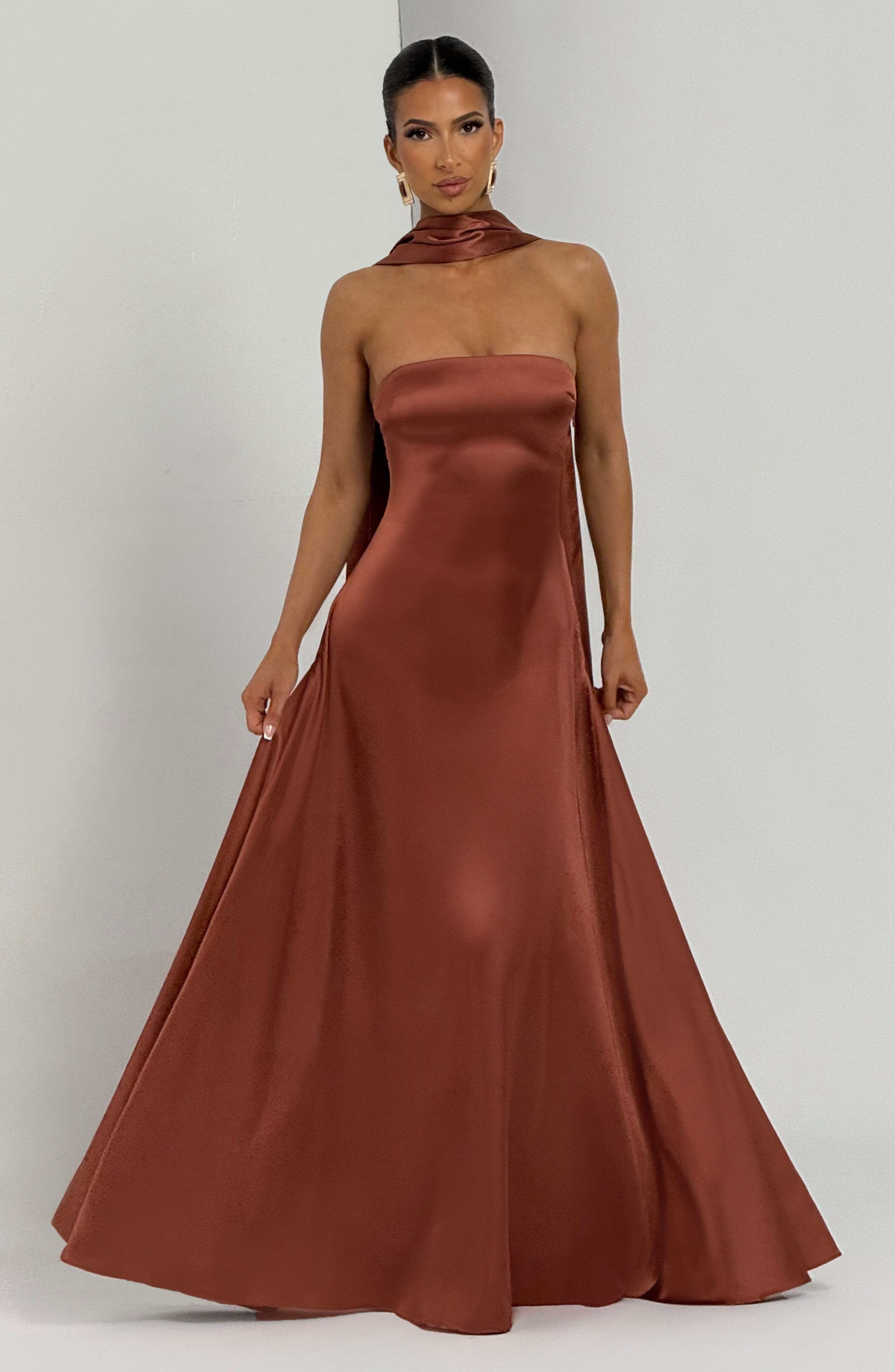 Morven Maxi Dress - Rust - Image 8