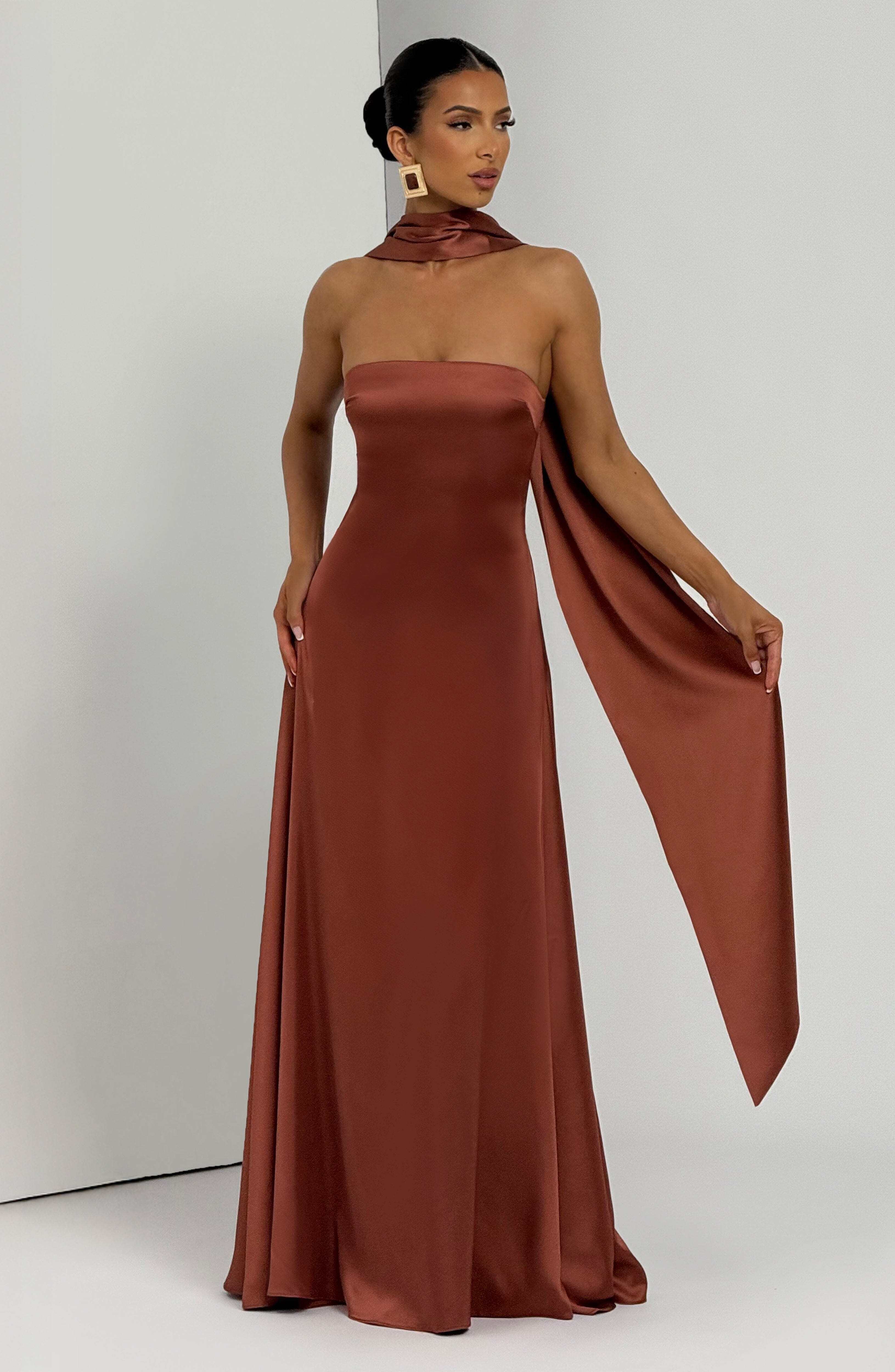 Morven Maxi Dress - Rust - Image 7