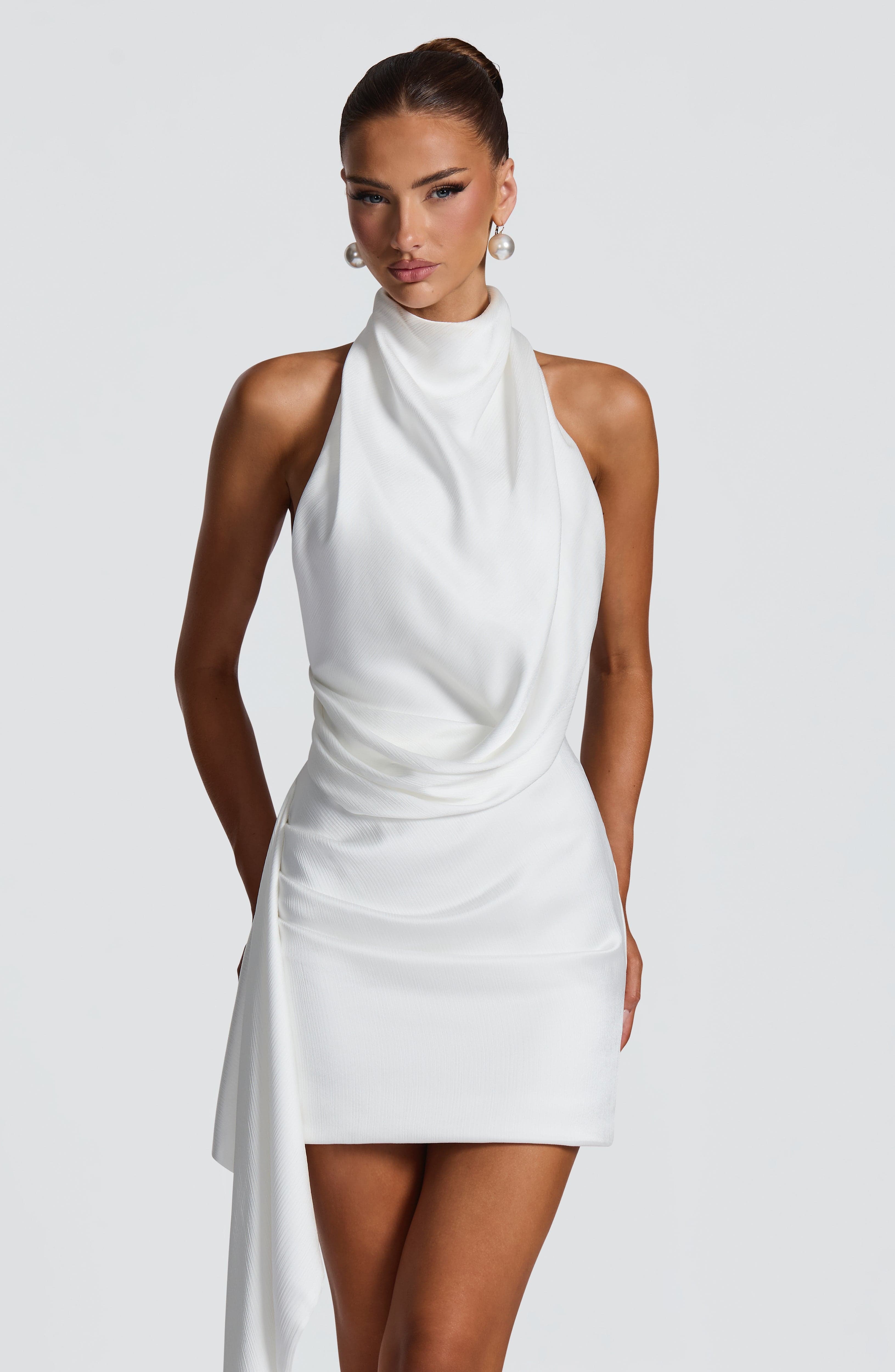 Nadine Mini Dress - Ivory - Image 13