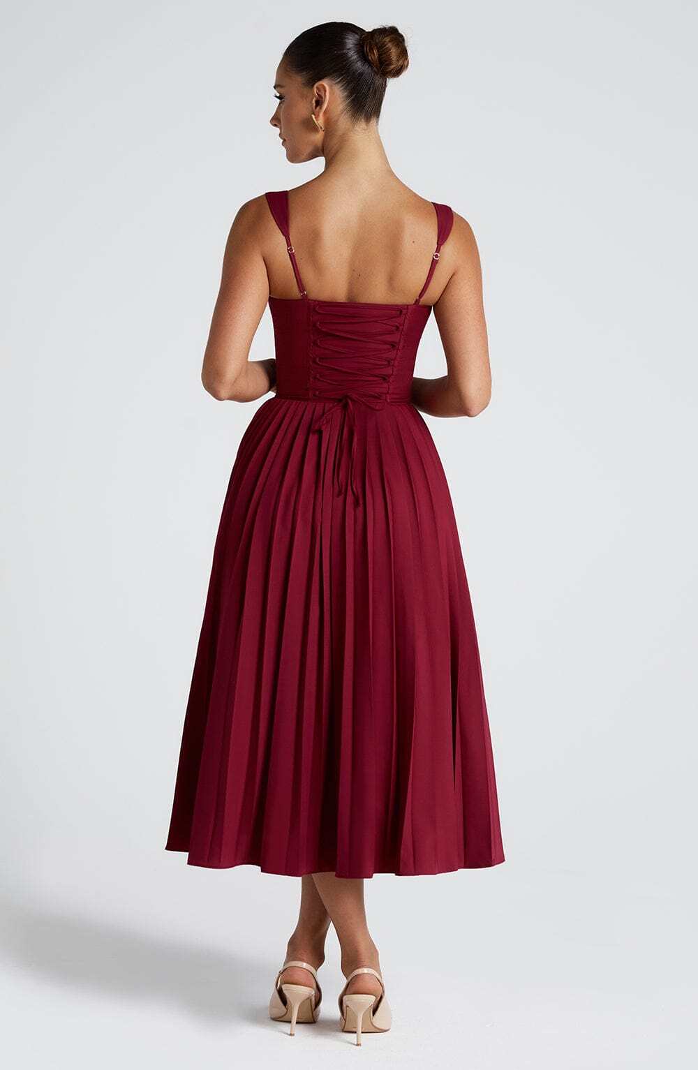 Natassia Midi Dress - Berry - Image 2