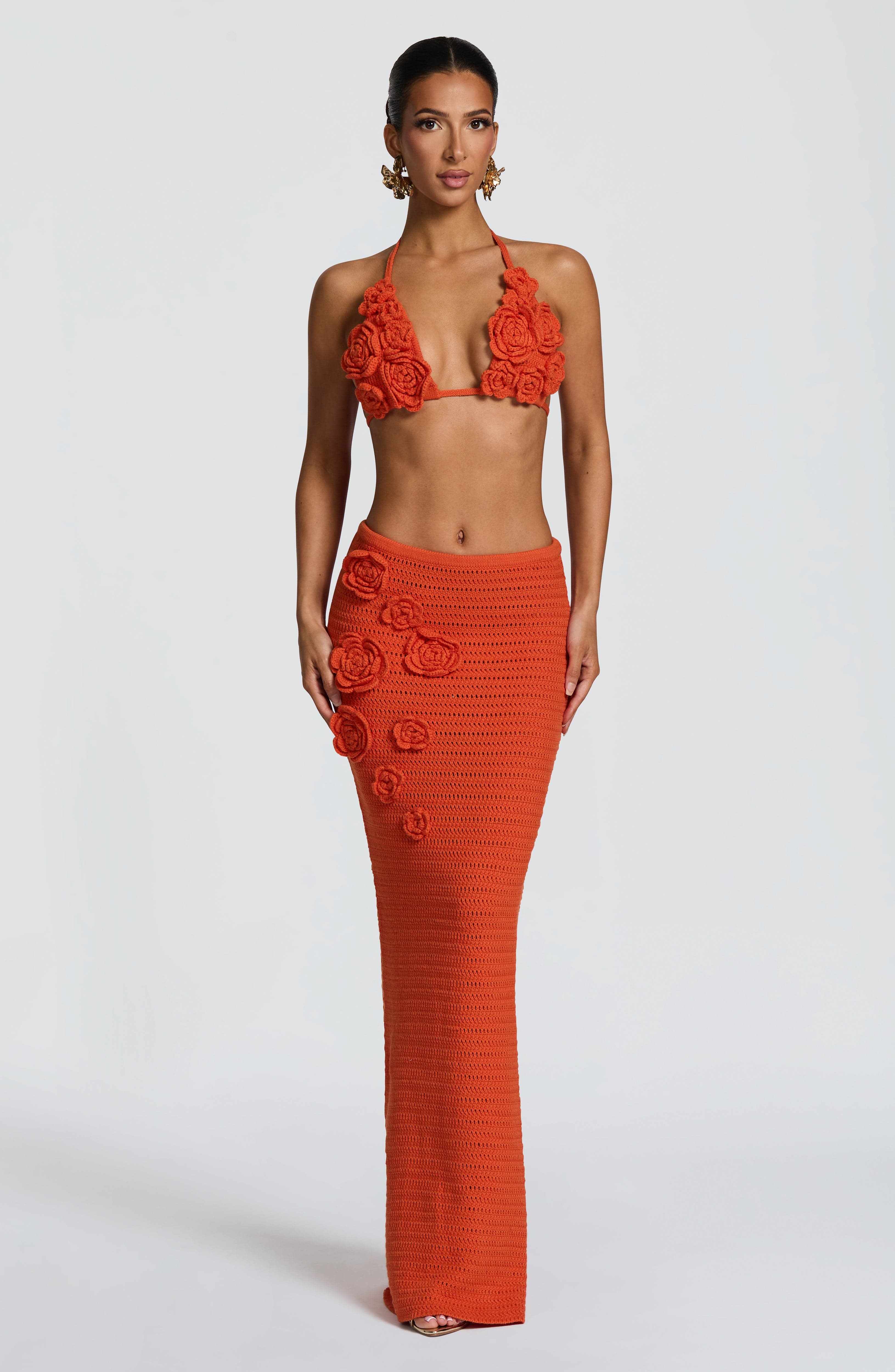 Nerida Maxi Skirt - Orange - Image 5