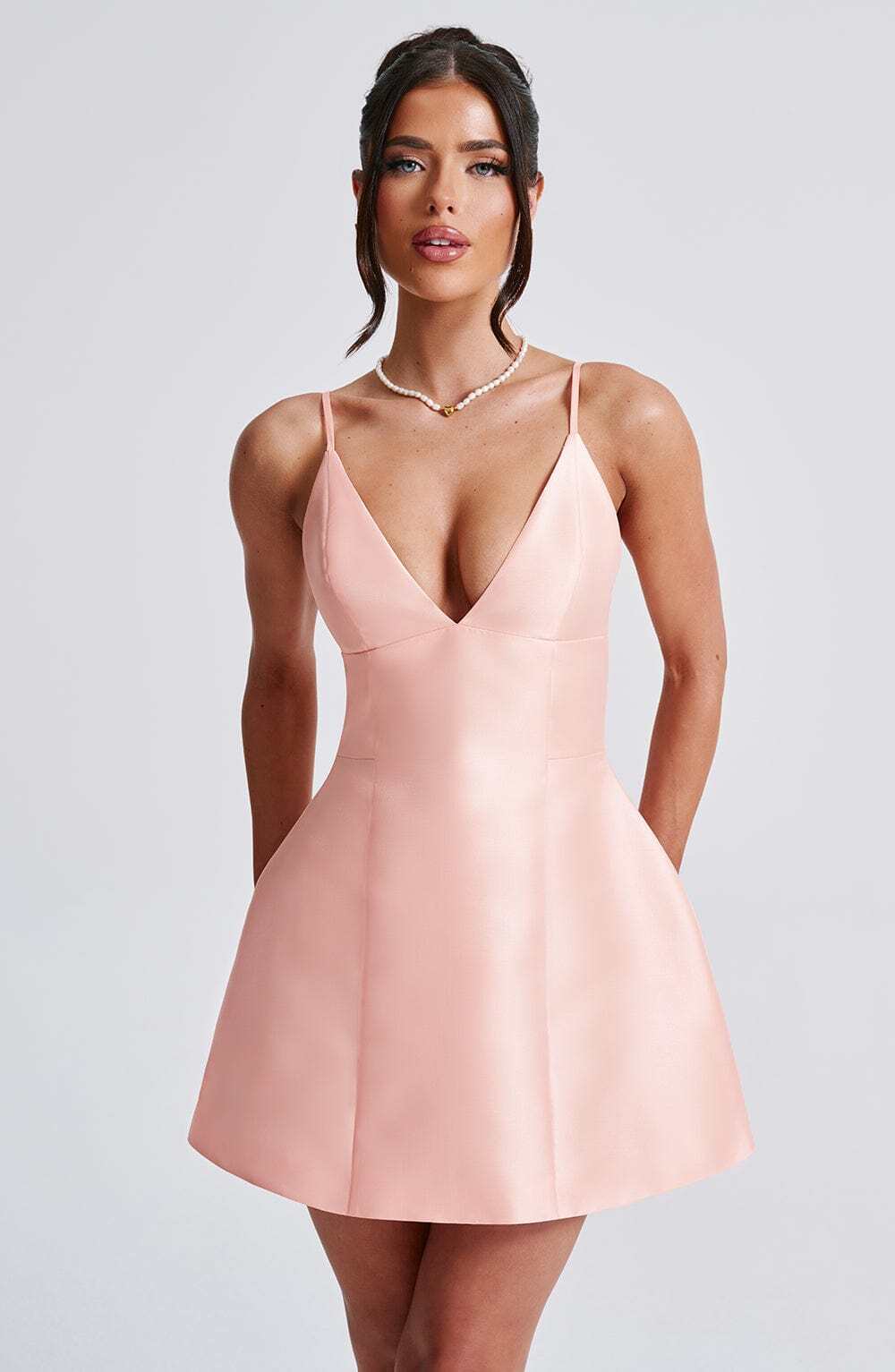 Nicole Mini Dress - Peach - Image 6