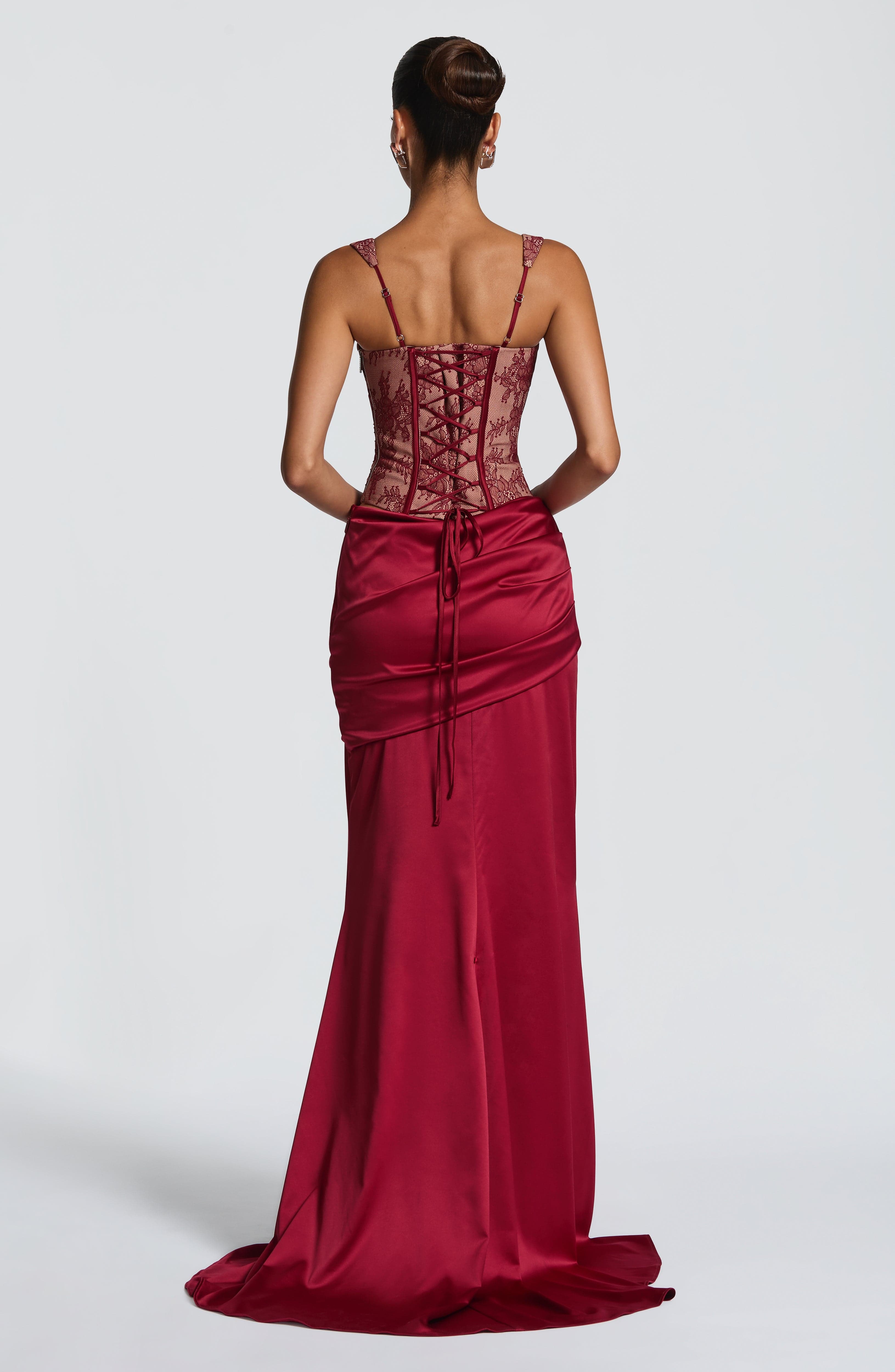 Nixie Corset - Burgundy Lace - Image 2