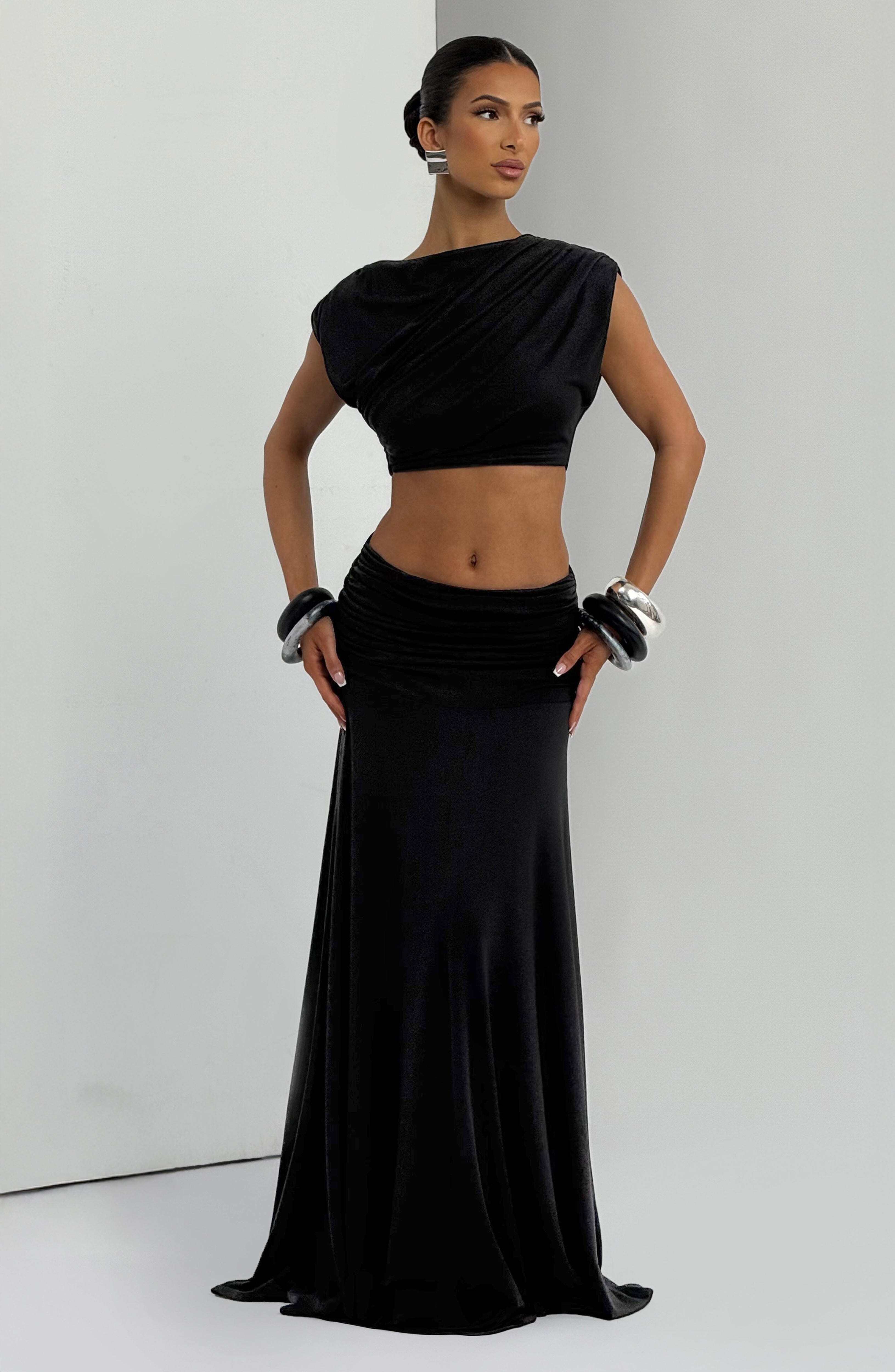Paige Maxi Skirt - Black - Image 7