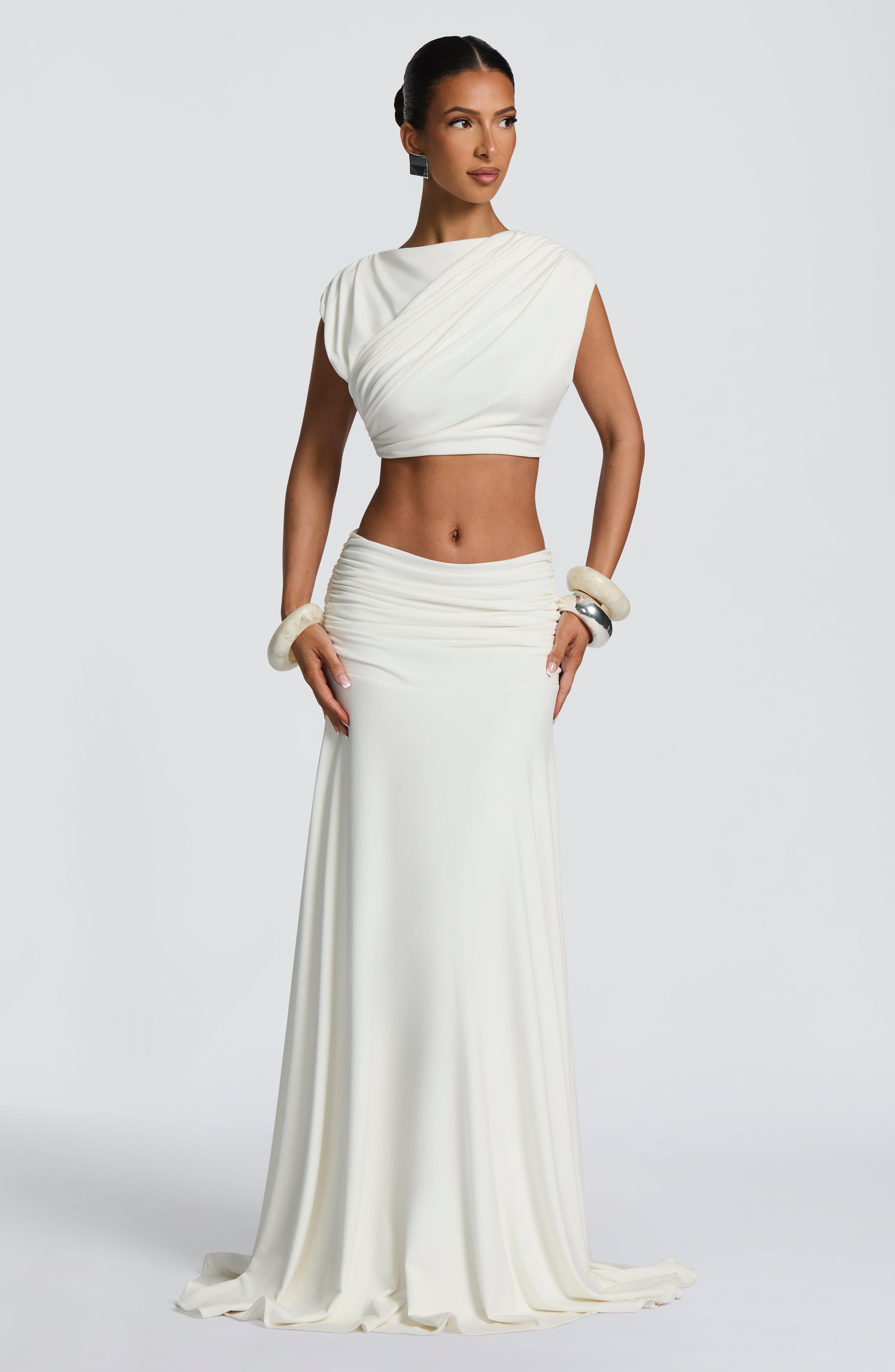Paige Maxi Skirt - Ivory - Image 12