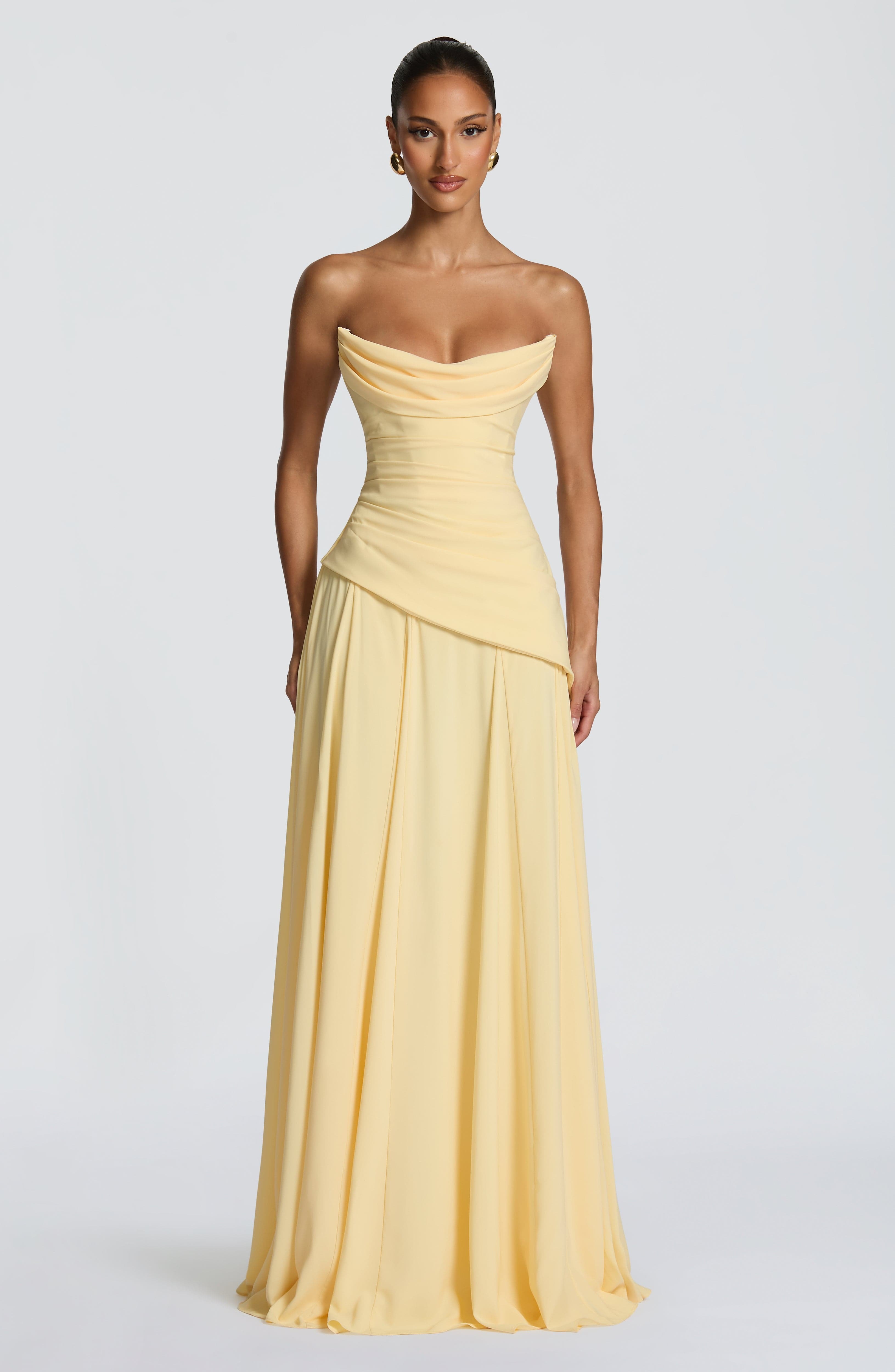 Patricia Maxi Dress - Lemon - Image 6