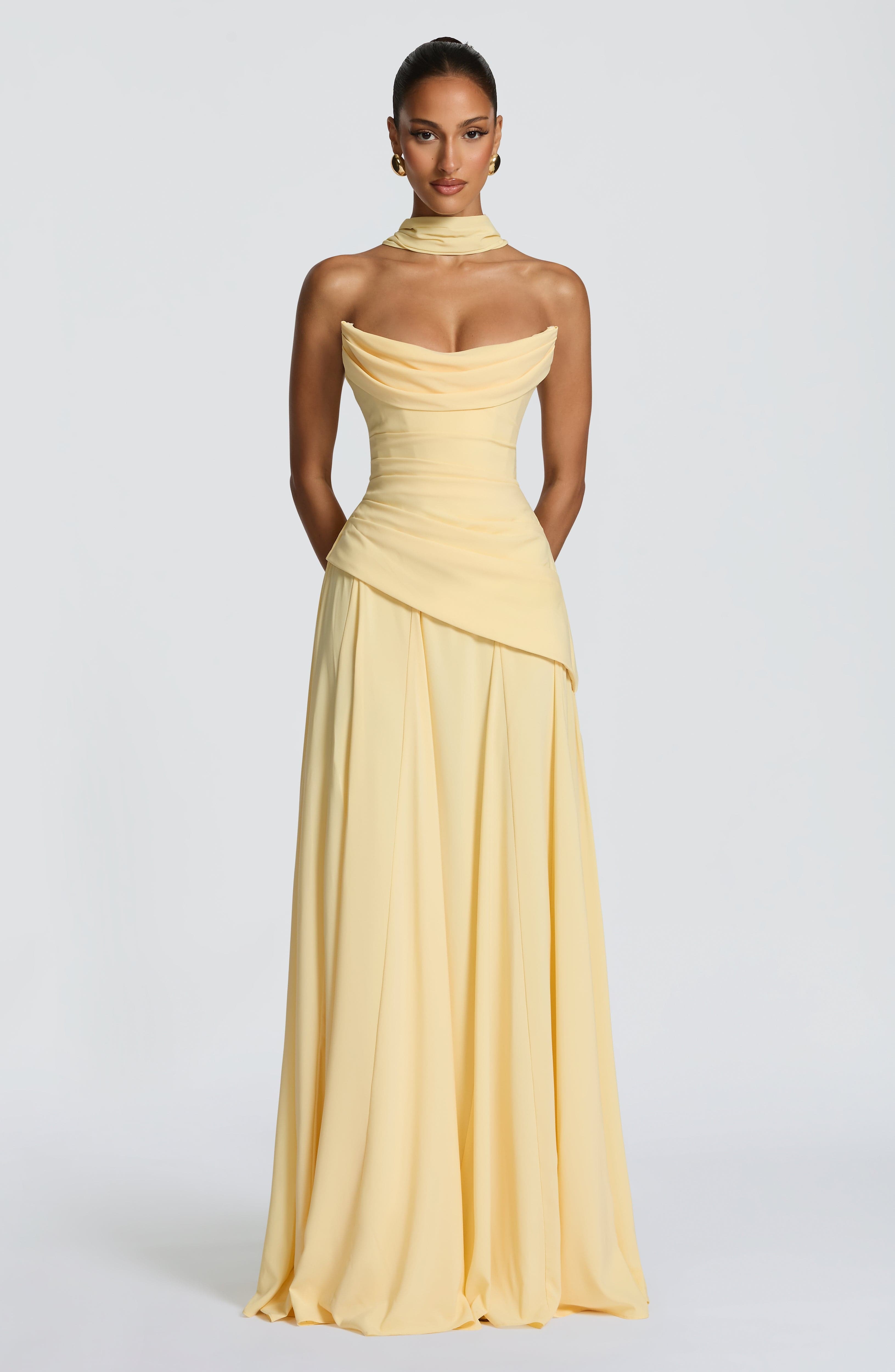 Patricia Maxi Dress - Lemon - Image 11