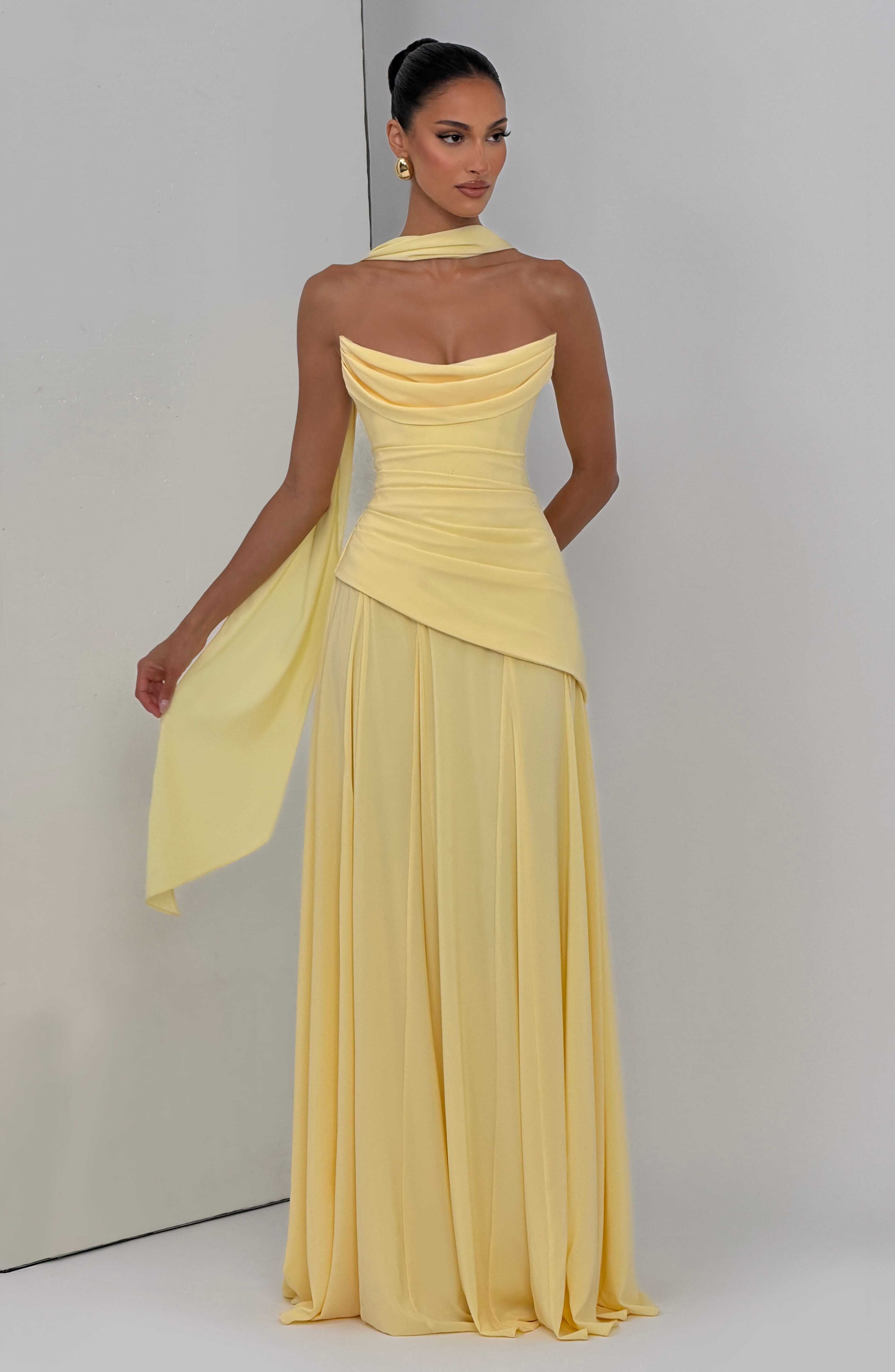 Patricia Maxi Dress - Lemon - Image 12