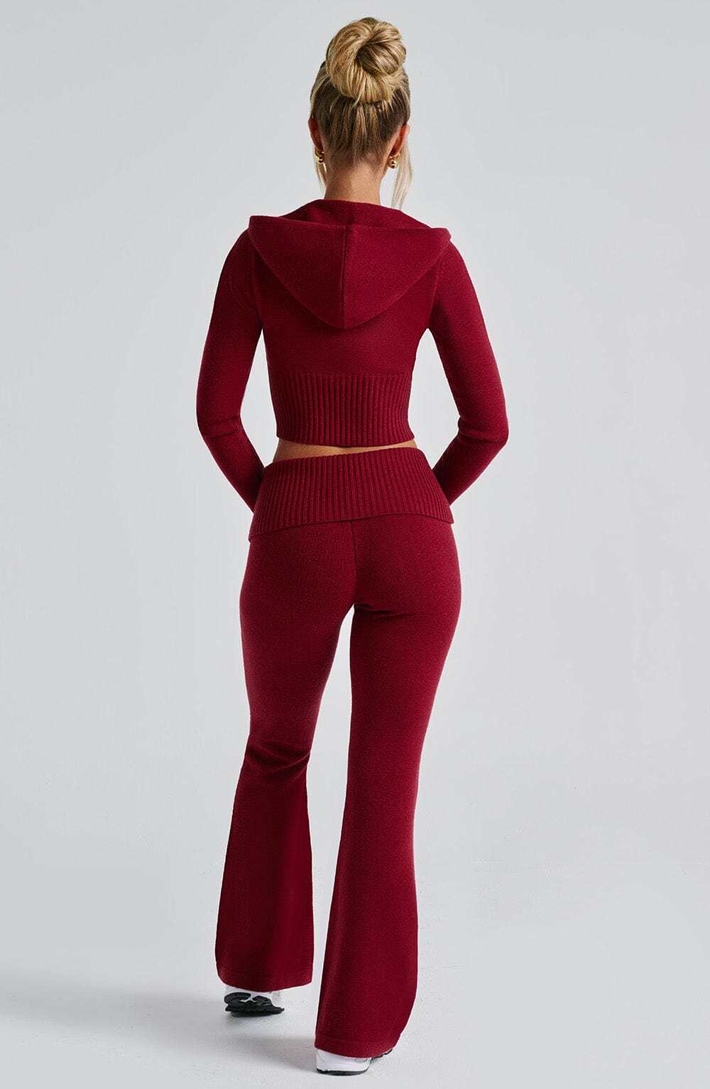 Portia Knit Hoodie - Red - Image 5