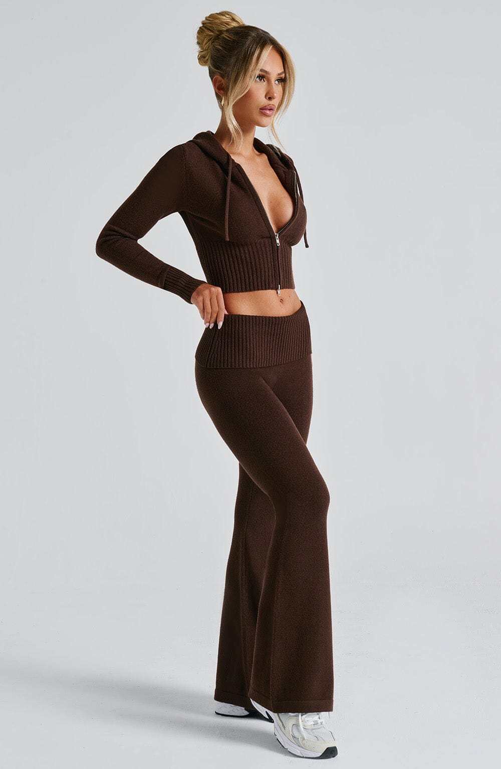 Portia Knit Pants - Chocolate - Image 2