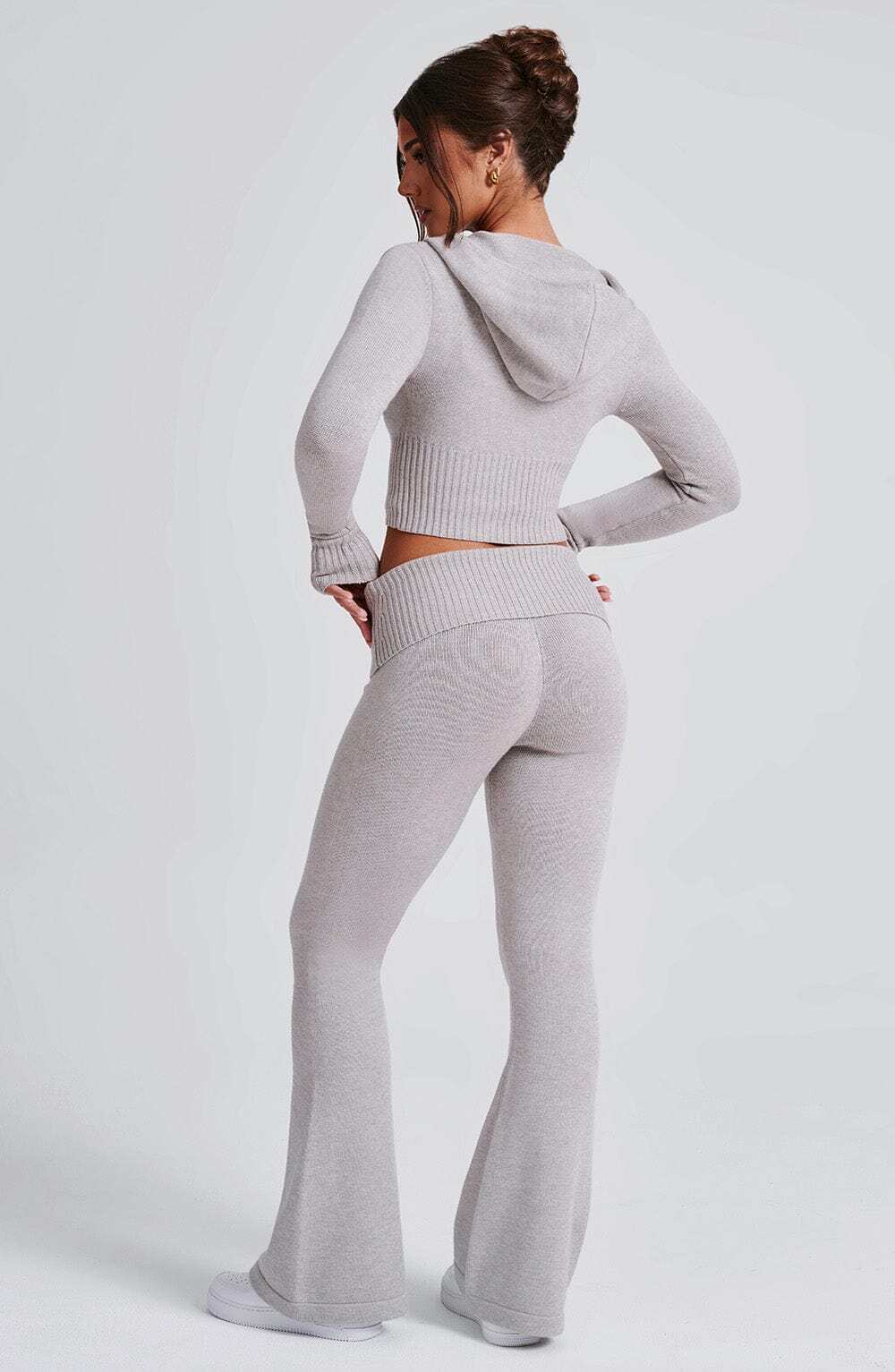 Portia Knit Pants - Light Grey Marl - Image 9