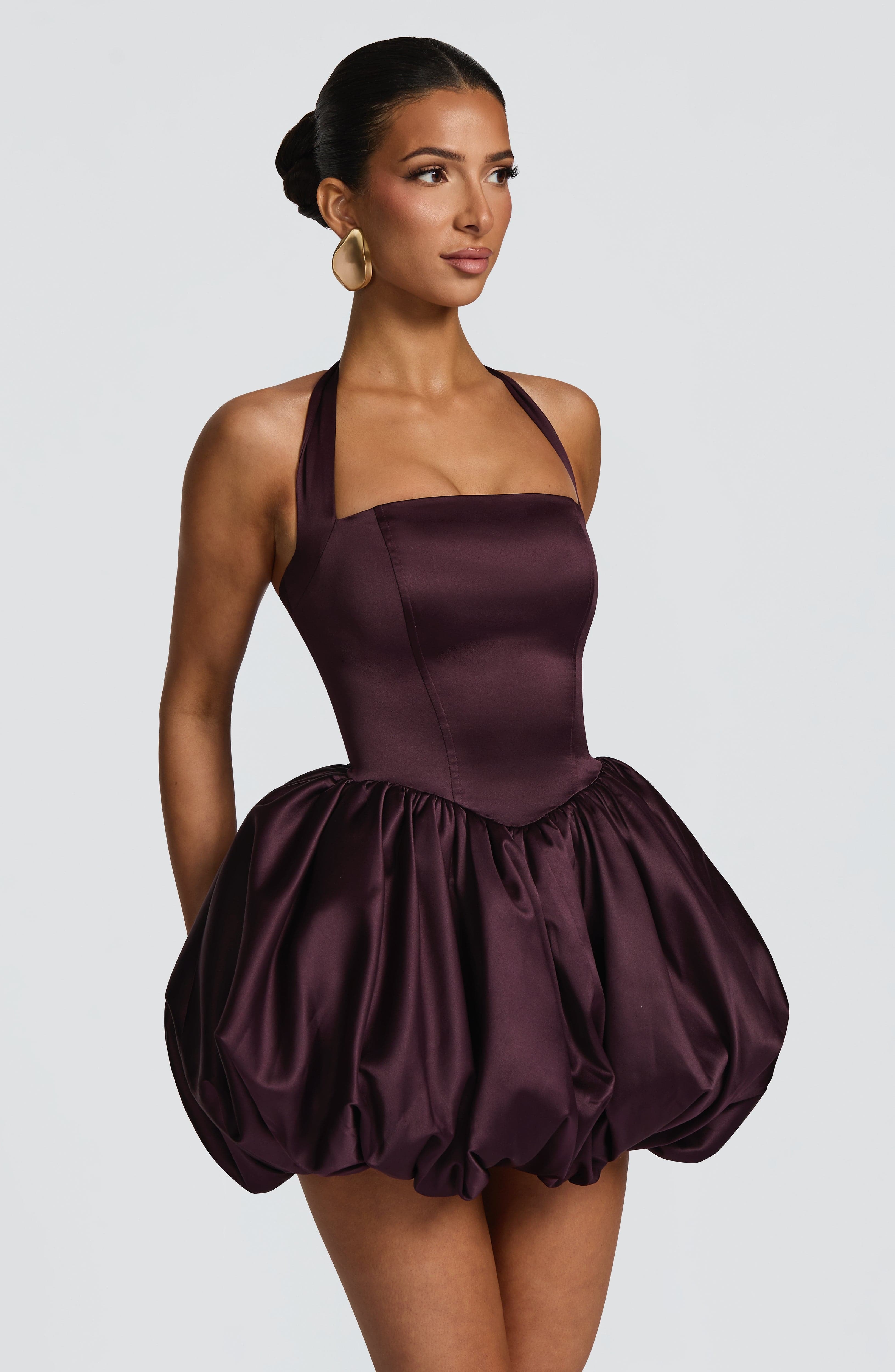 Prudence Mini Dress - Plum - Image 3