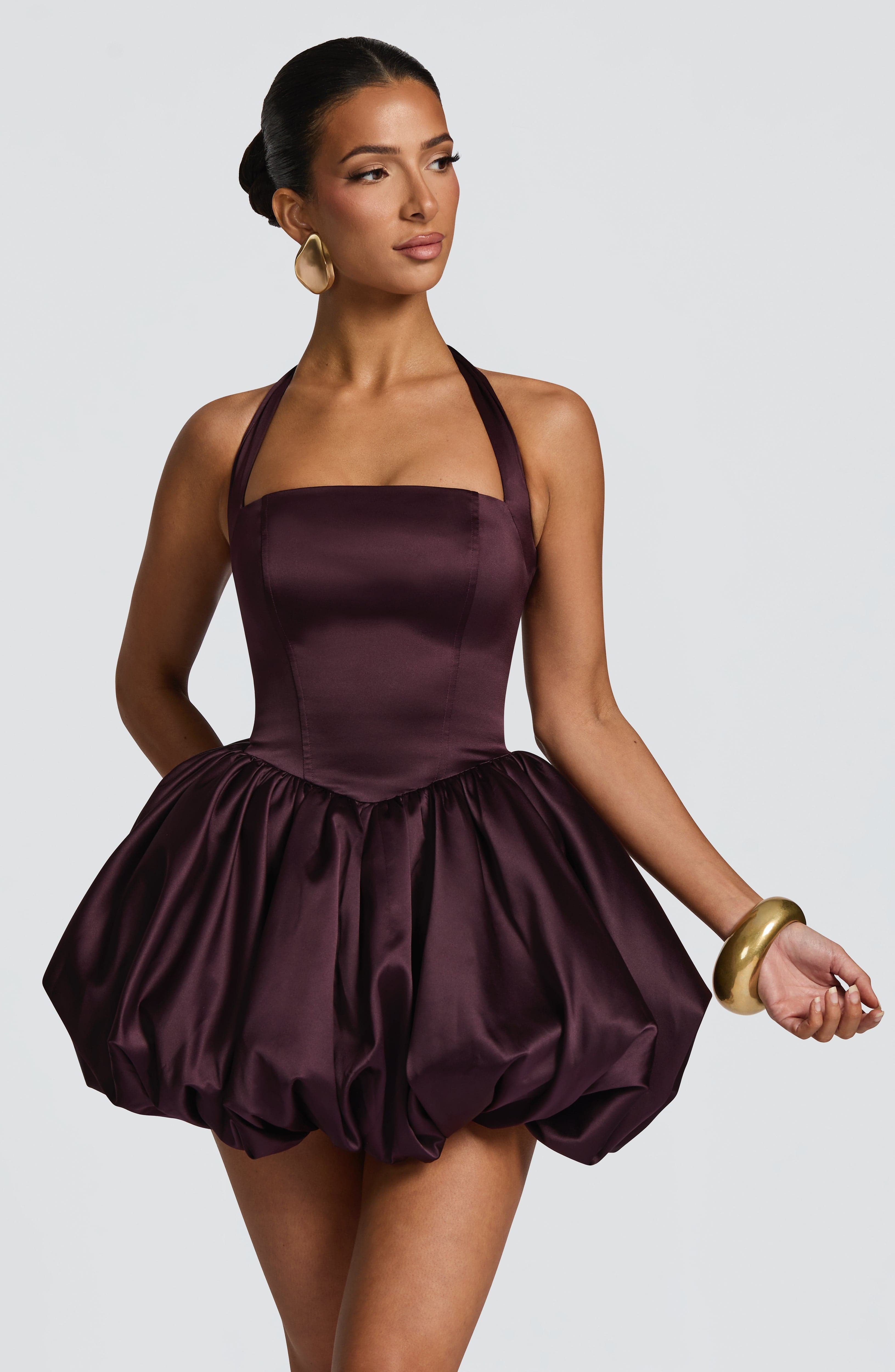 Prudence Mini Dress - Plum - Image 7