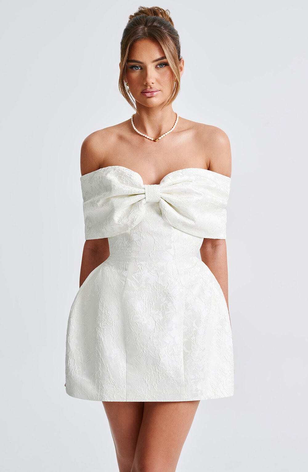 Raquel Mini Dress - Ivory - Image 12