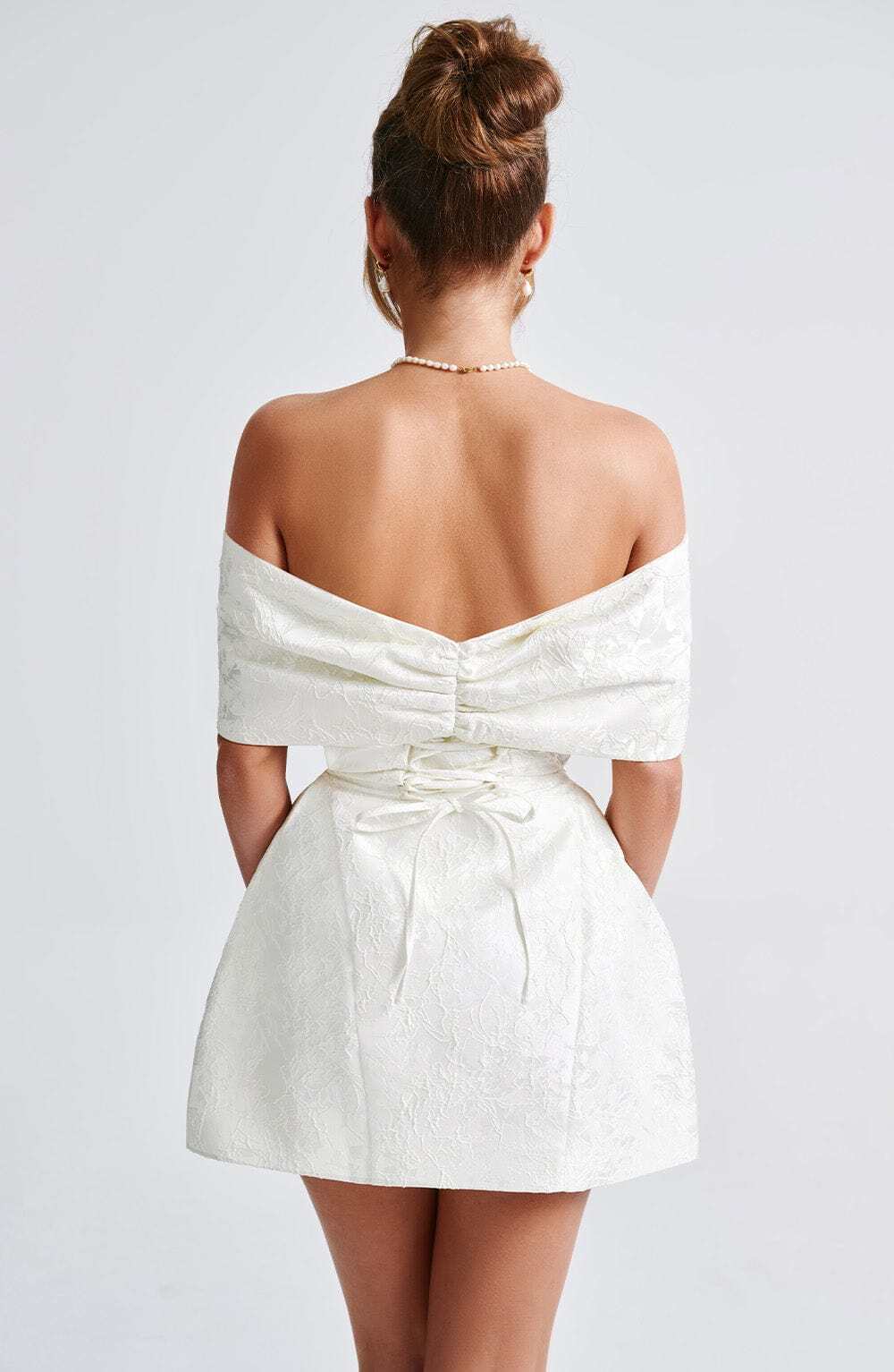 Raquel Mini Dress - Ivory - Image 4