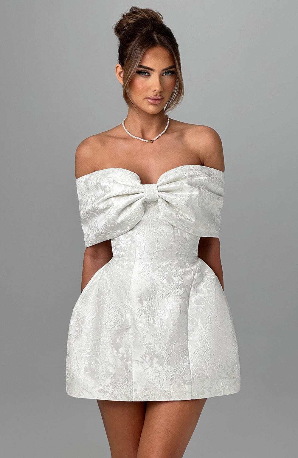 Raquel Mini Dress - Ivory - Image 5