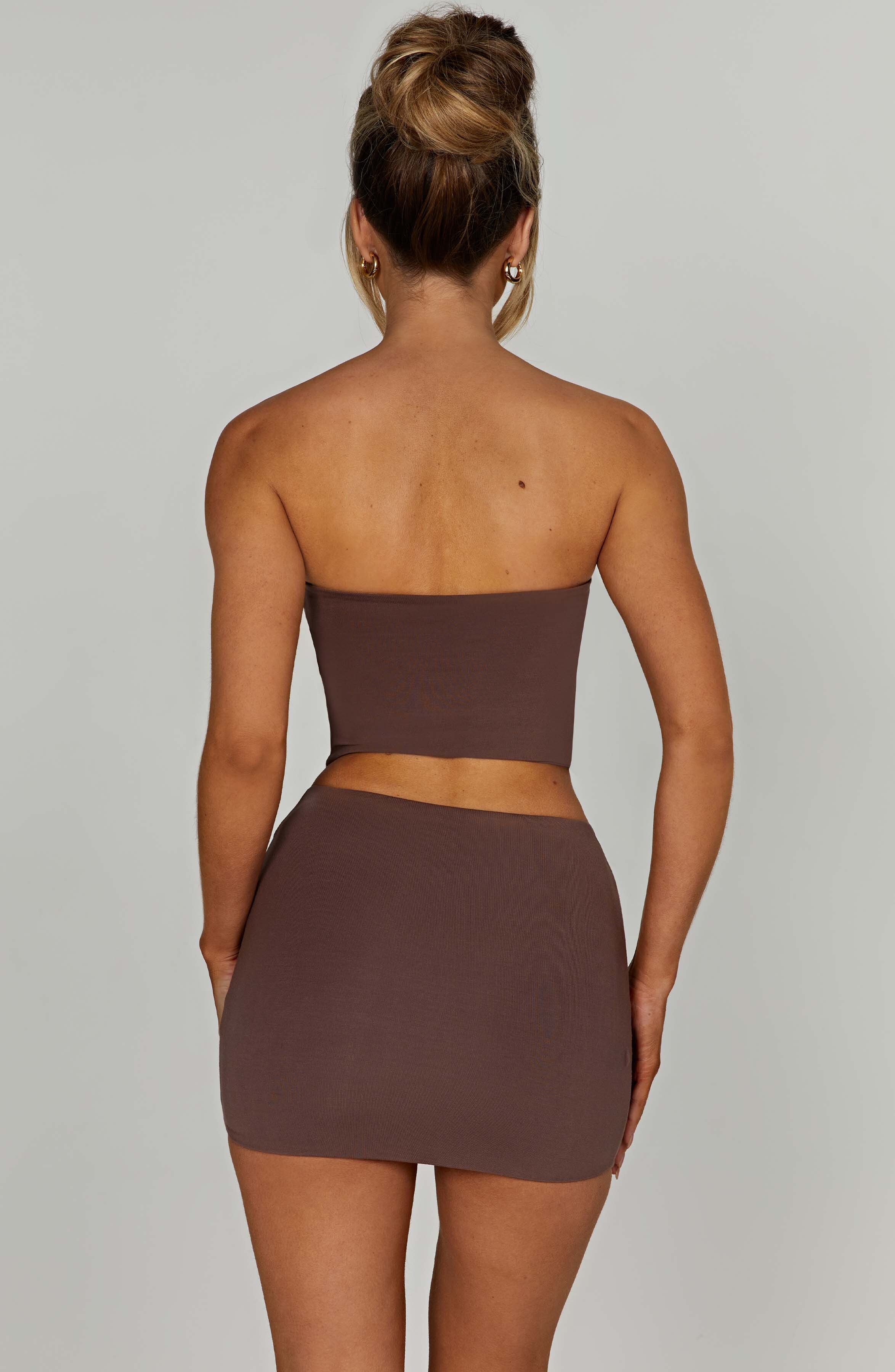 Rein Mini Skirt - Chocolate - Image 3