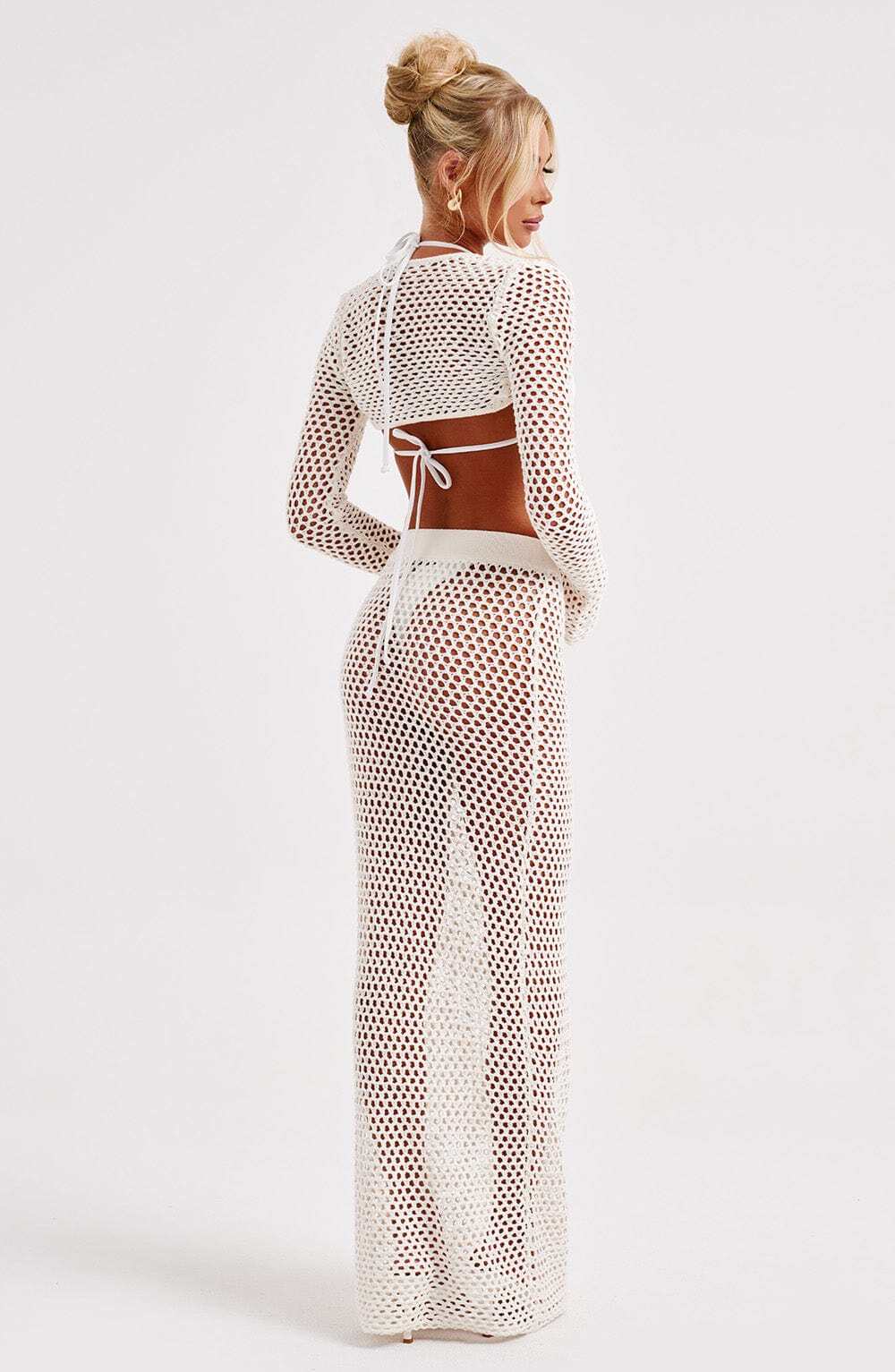 Riella Maxi Skirt - White - Image 3