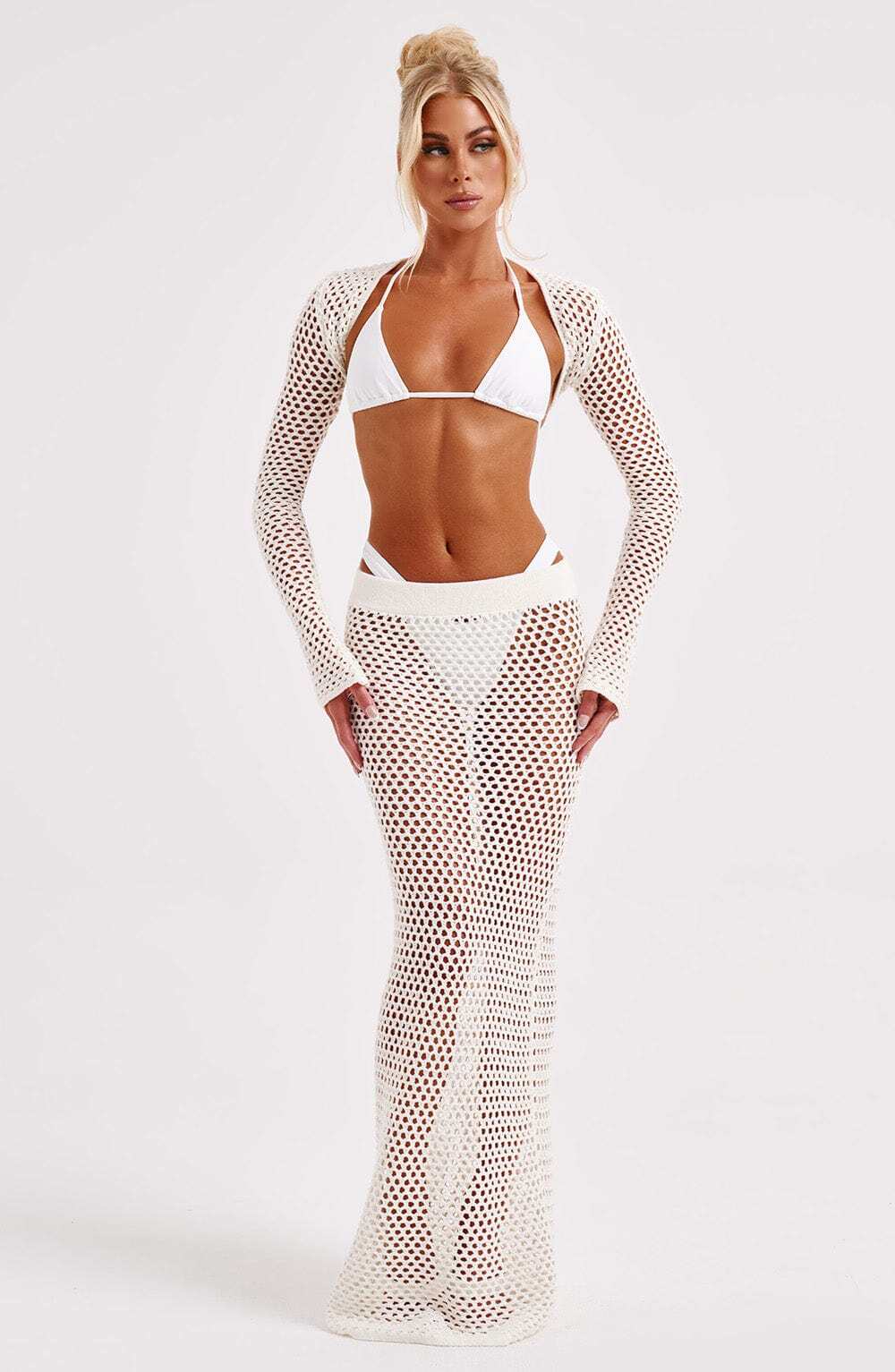 Riella Maxi Skirt - White - Image 2