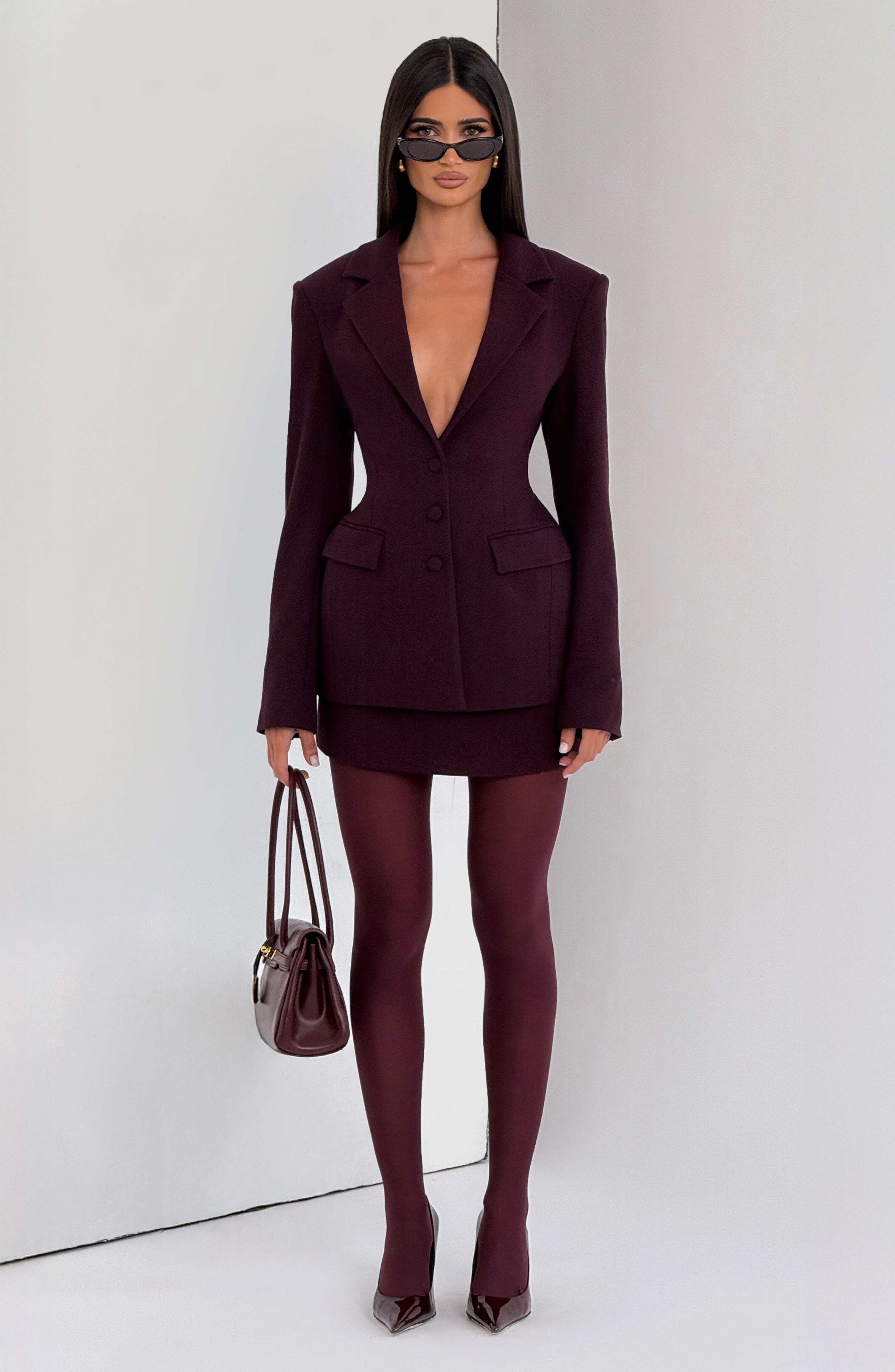 Rowena Blazer - Plum - Image 7