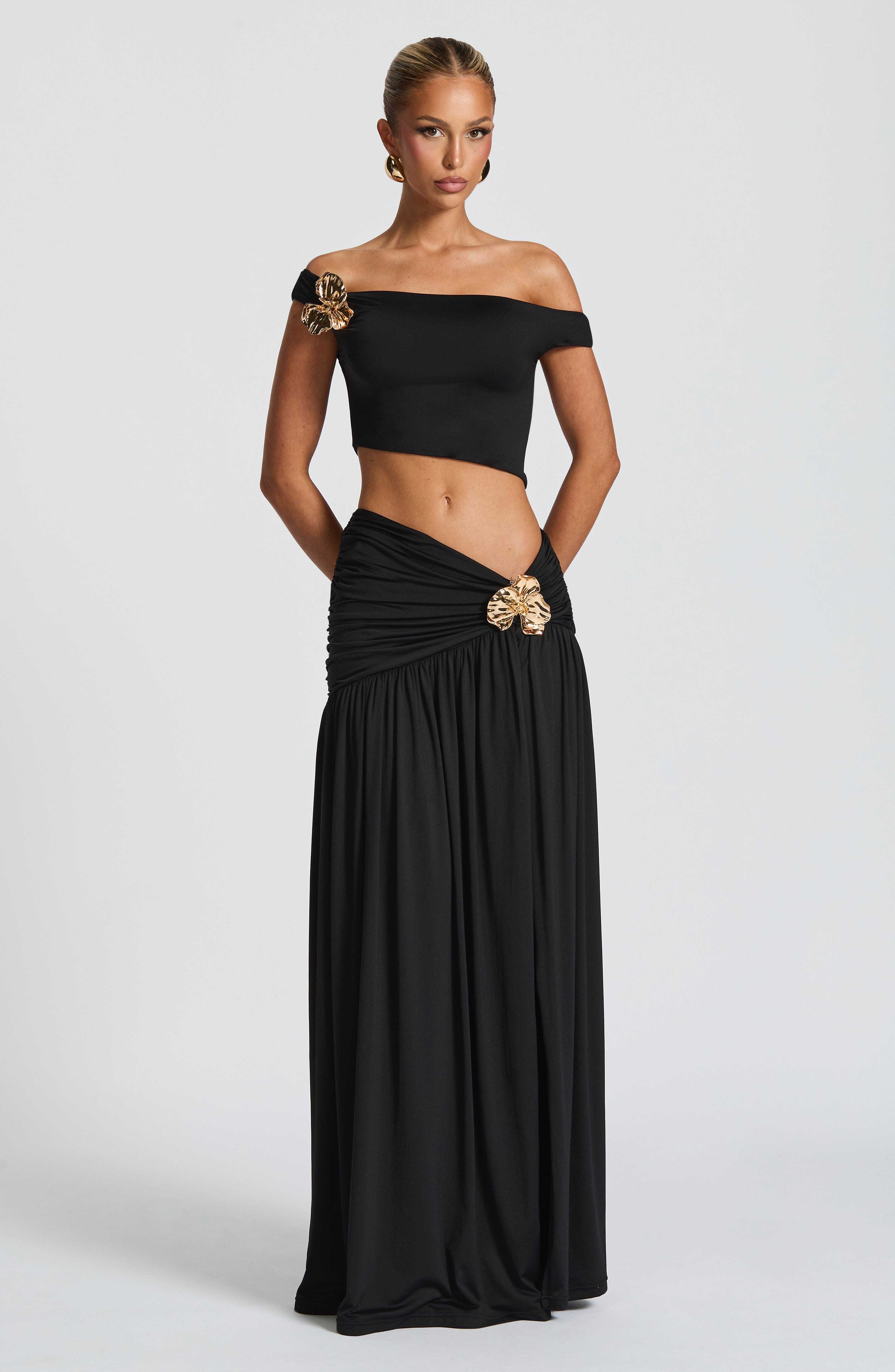 Saira Maxi Skirt - Black - Image 7