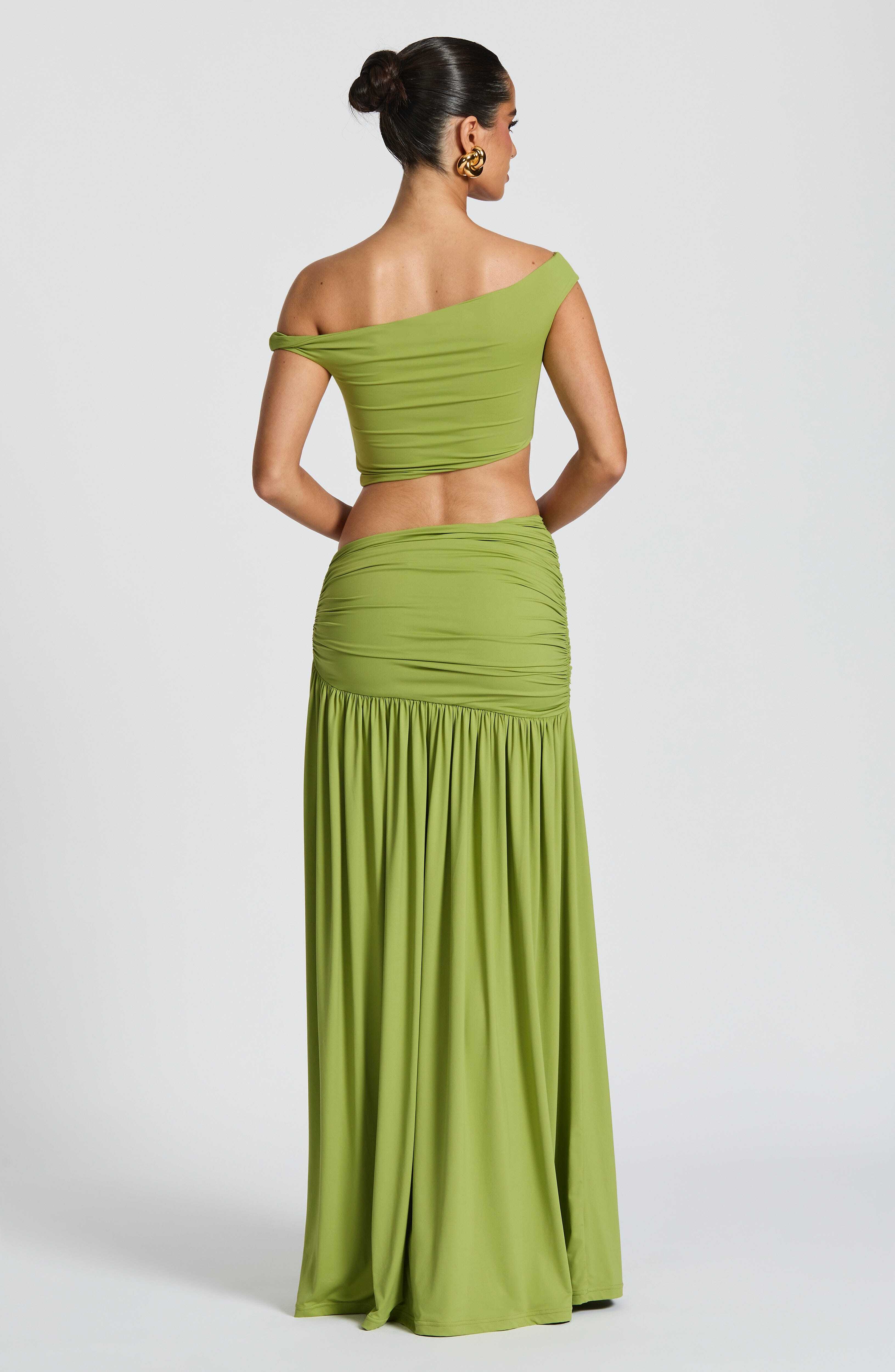 Saira Maxi Skirt - Olive - Image 3