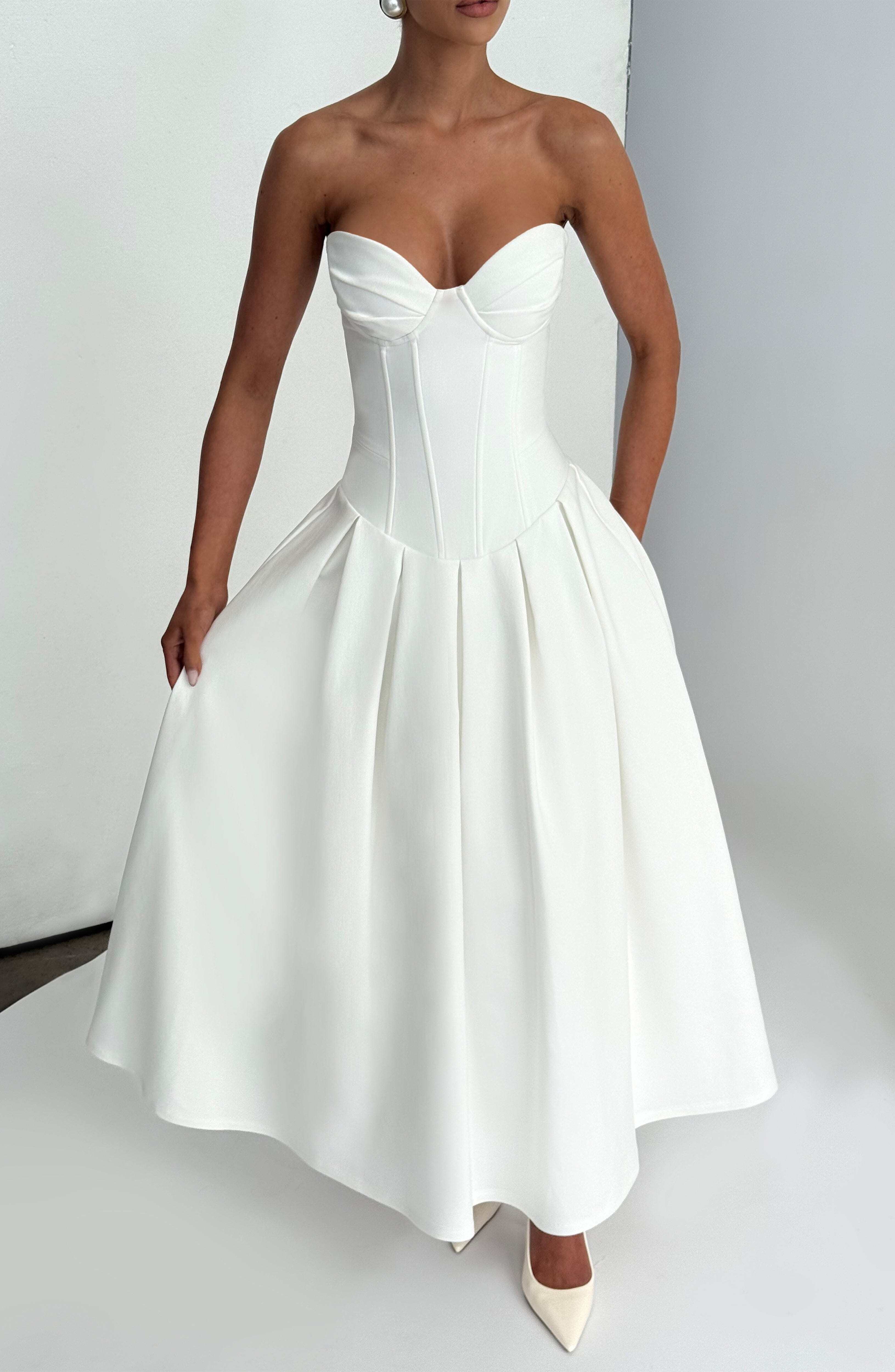 Salma Midi Dress - Ivory