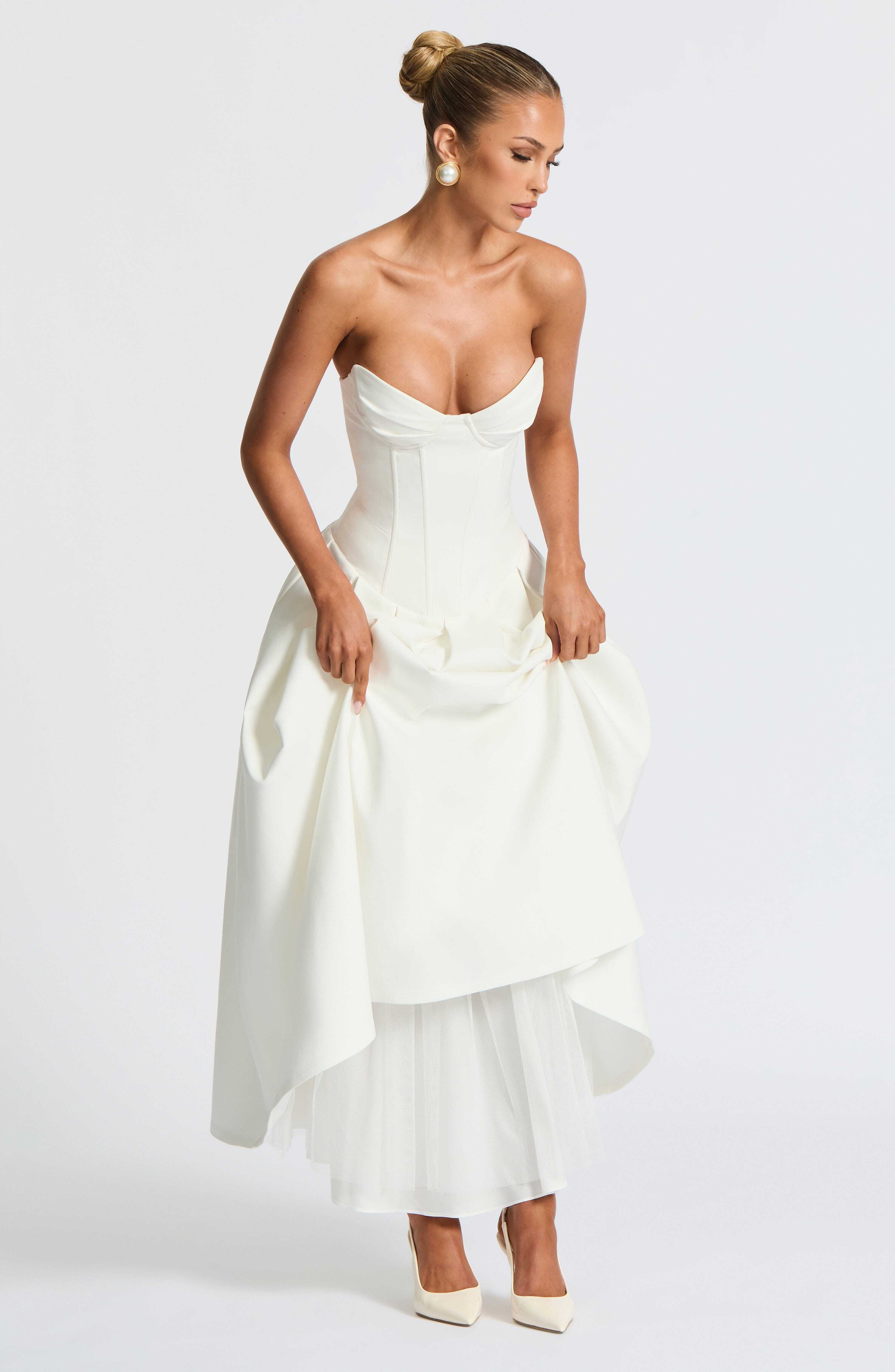 Salma Midi Dress - Ivory - Image 2
