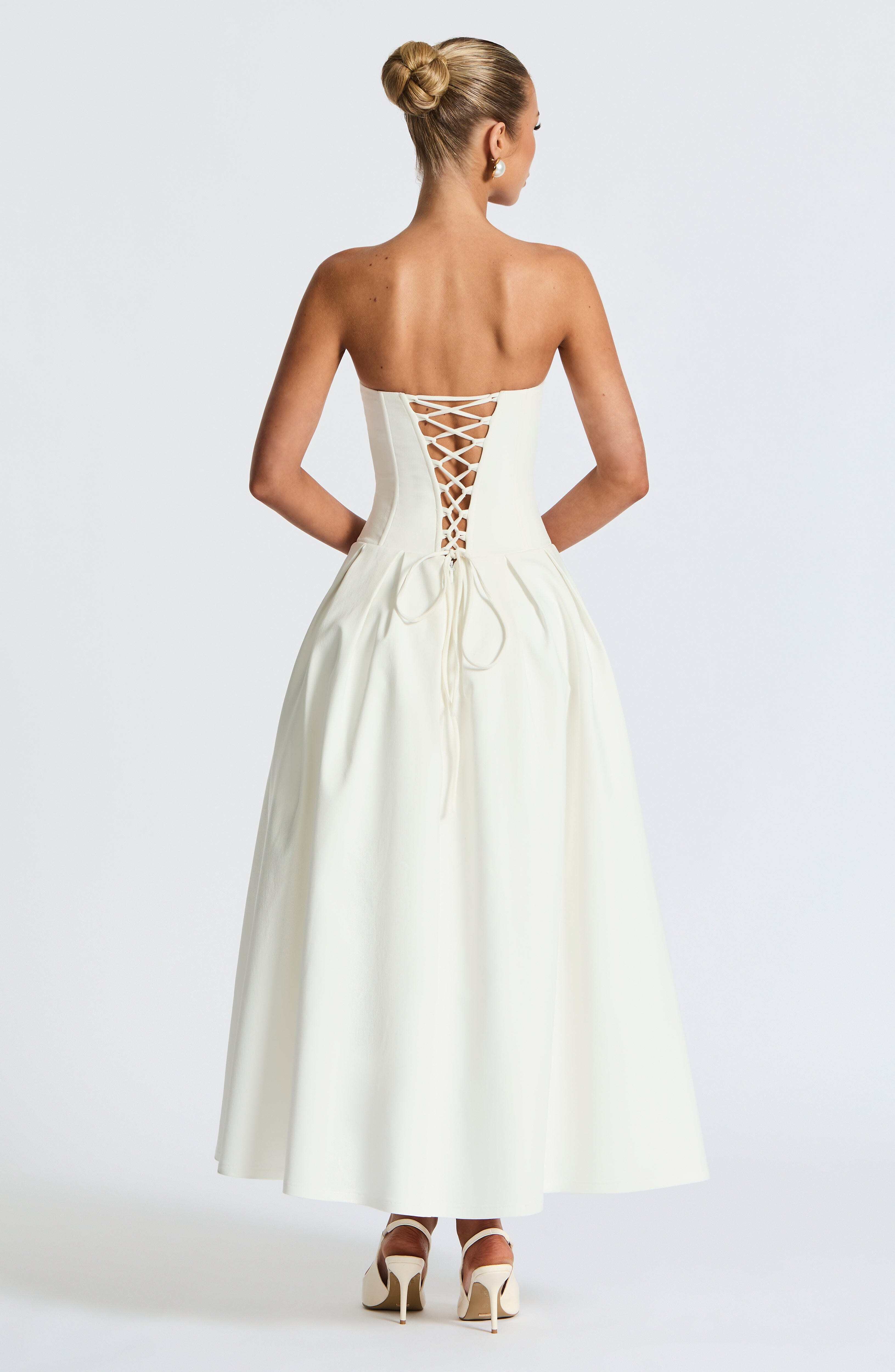 Salma Midi Dress - Ivory - Image 3