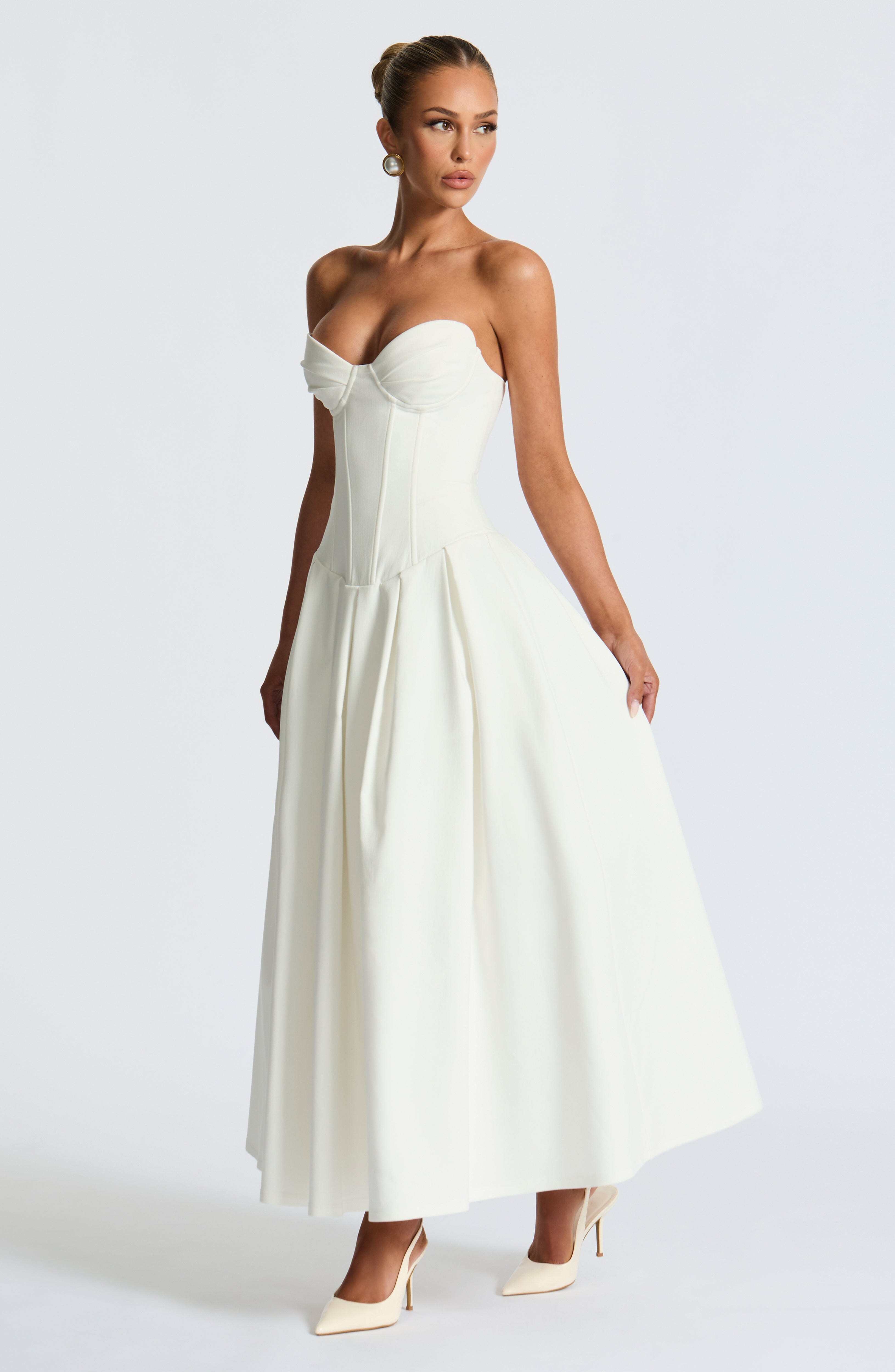 Salma Midi Dress - Ivory - Image 5
