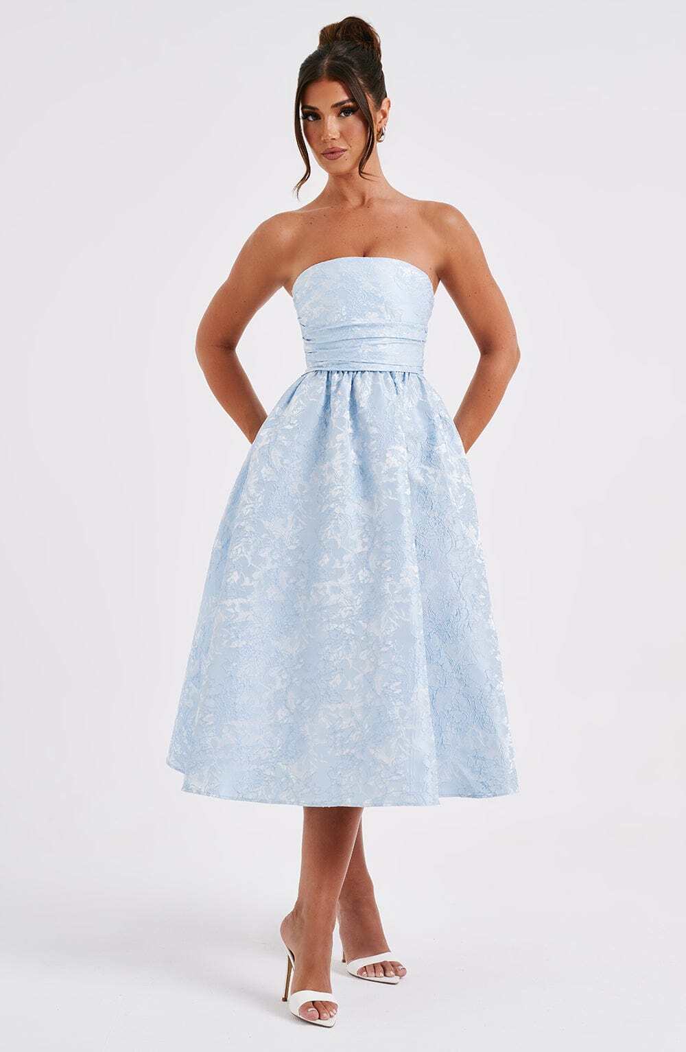 Saoirse Midi Dress - Blue - Image 9