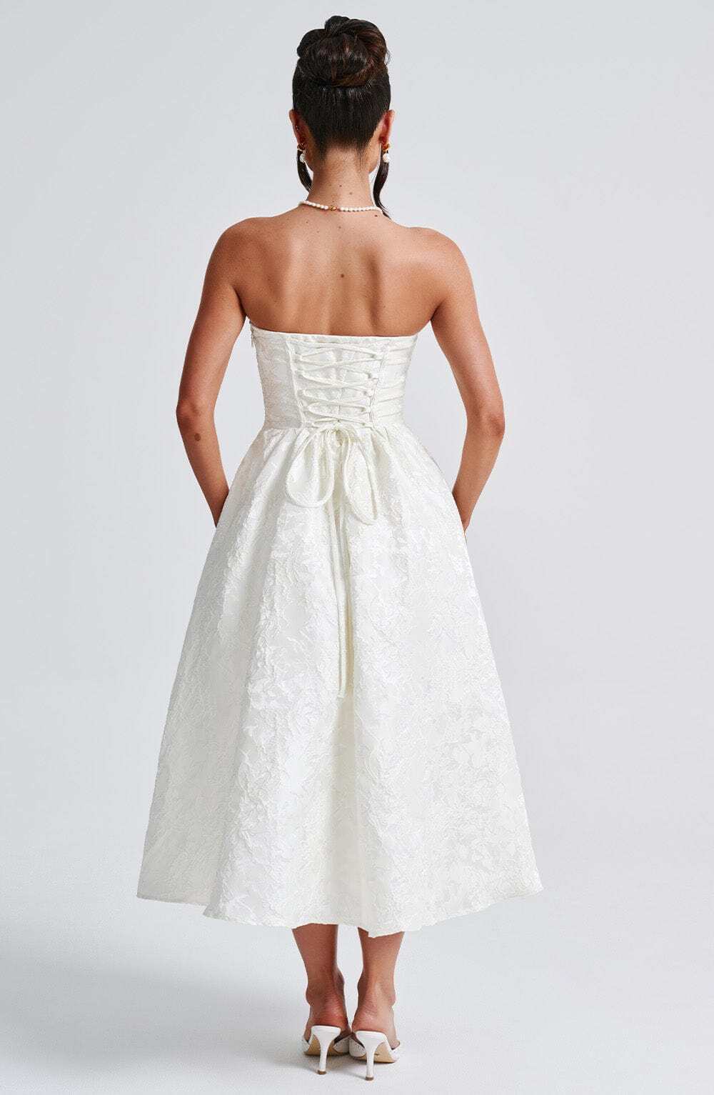 Saoirse Midi Dress - Ivory - Image 7