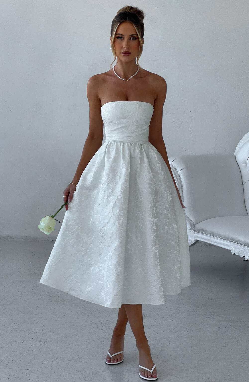 Saoirse Midi Dress - Ivory - Image 8