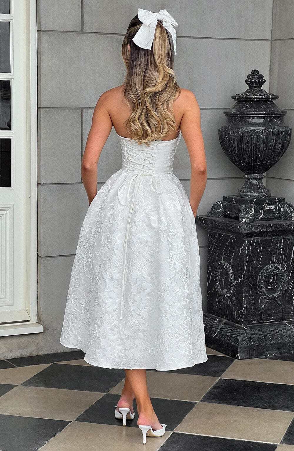 Saoirse Midi Dress - Ivory - Image 2