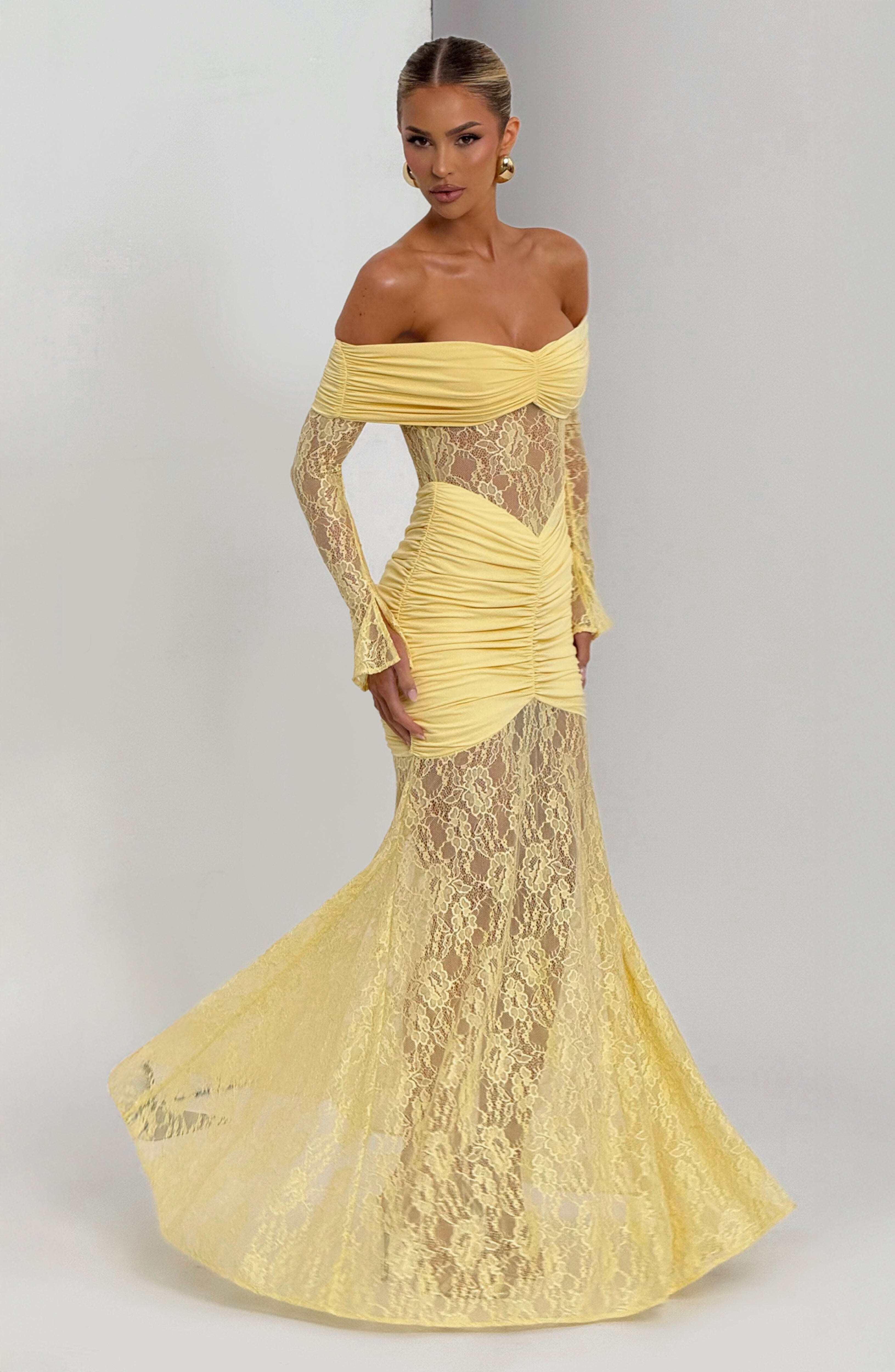 Sauline Maxi Dress - Lemon - Image 6