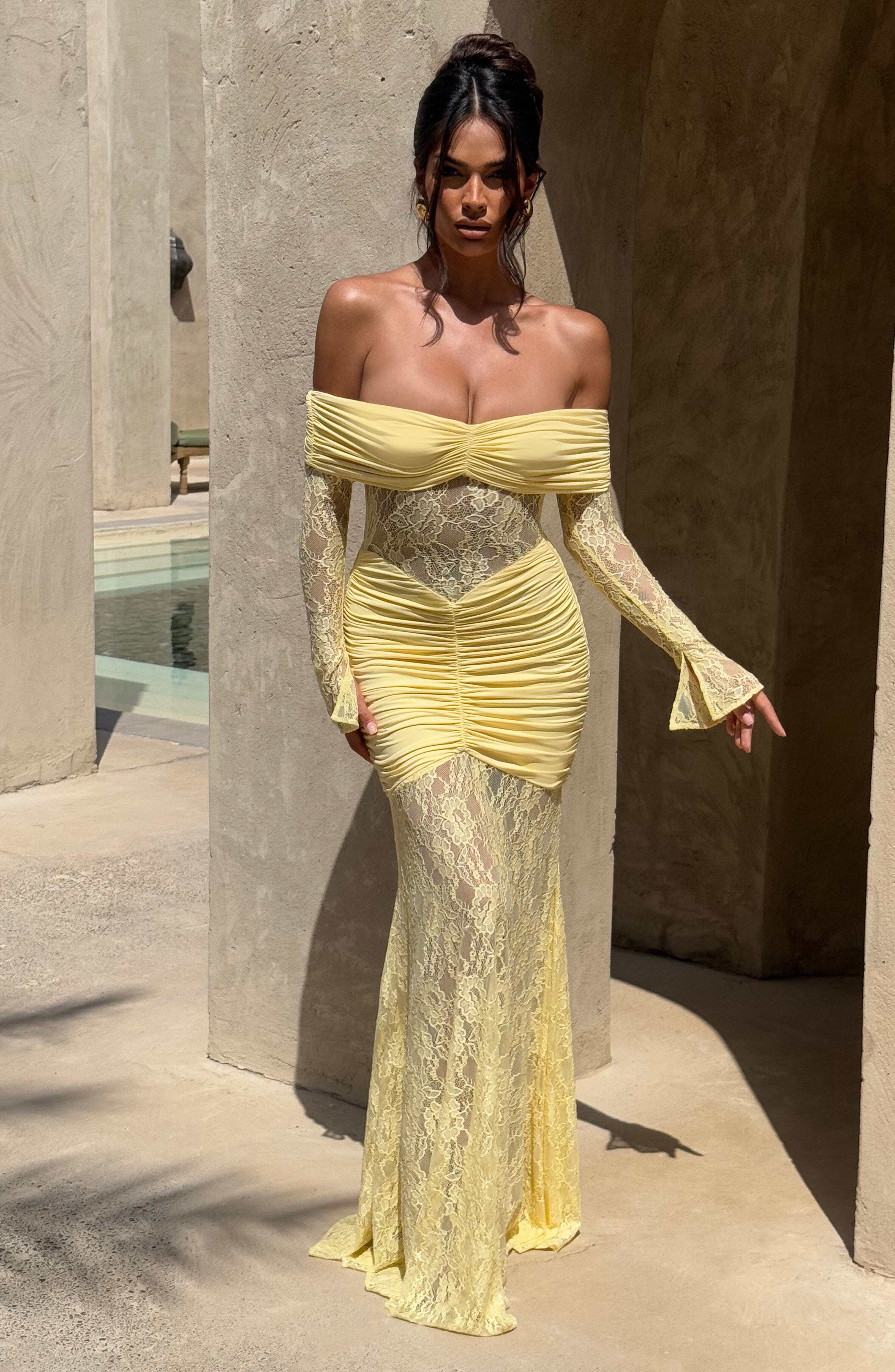 Sauline Maxi Dress - Lemon - Image 2