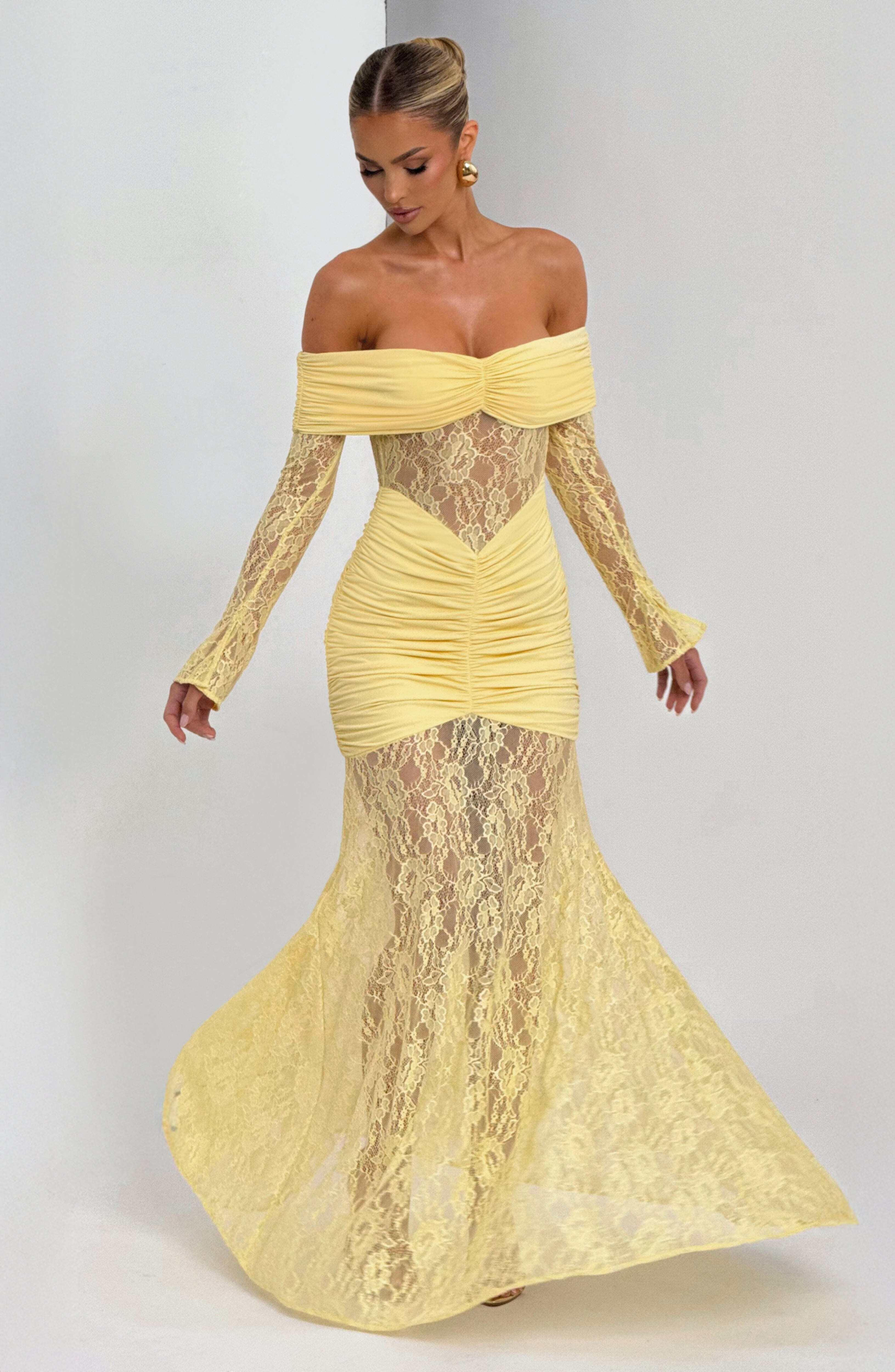 Sauline Maxi Dress - Lemon - Image 7