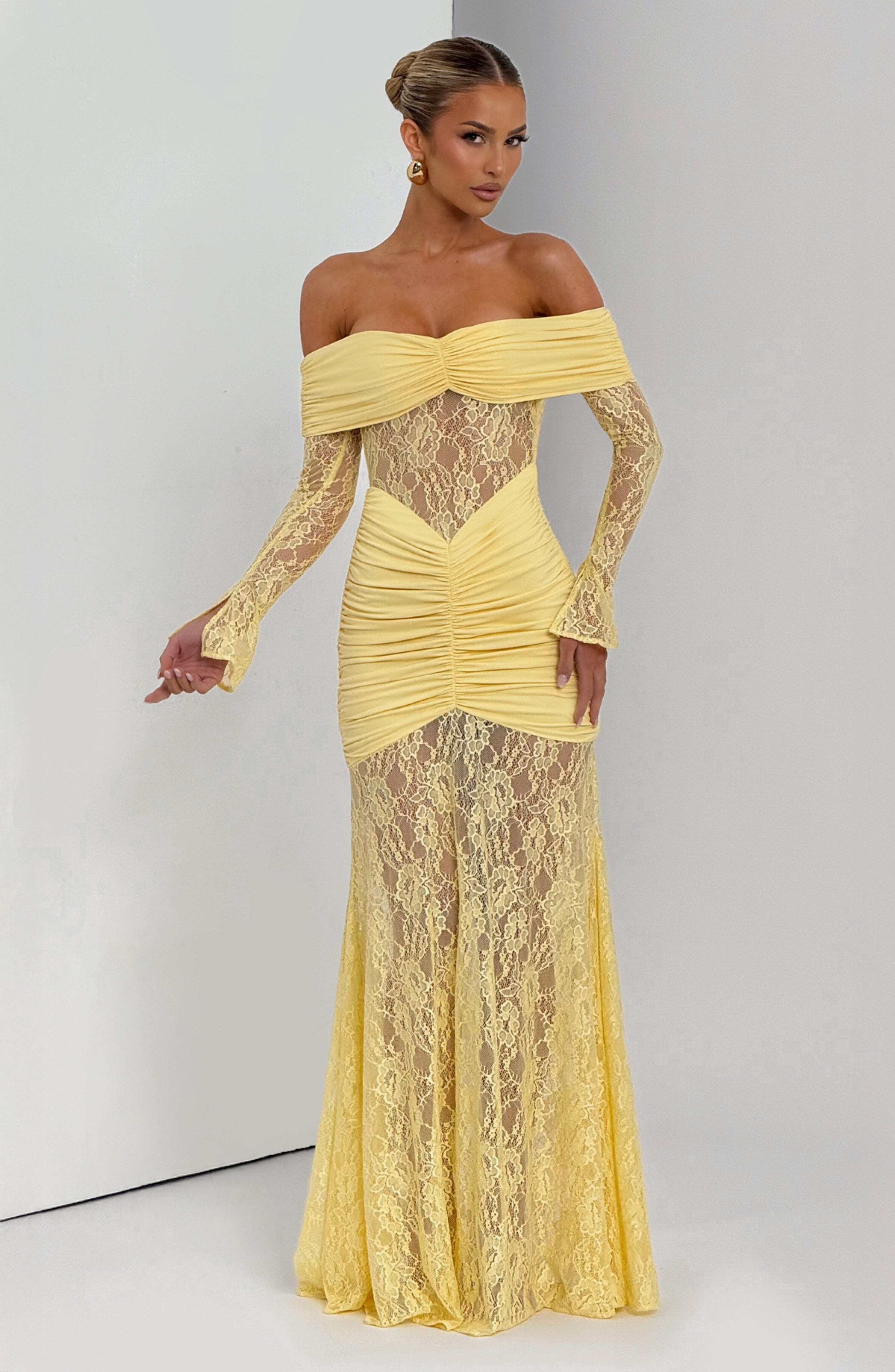Sauline Maxi Dress - Lemon - Image 8