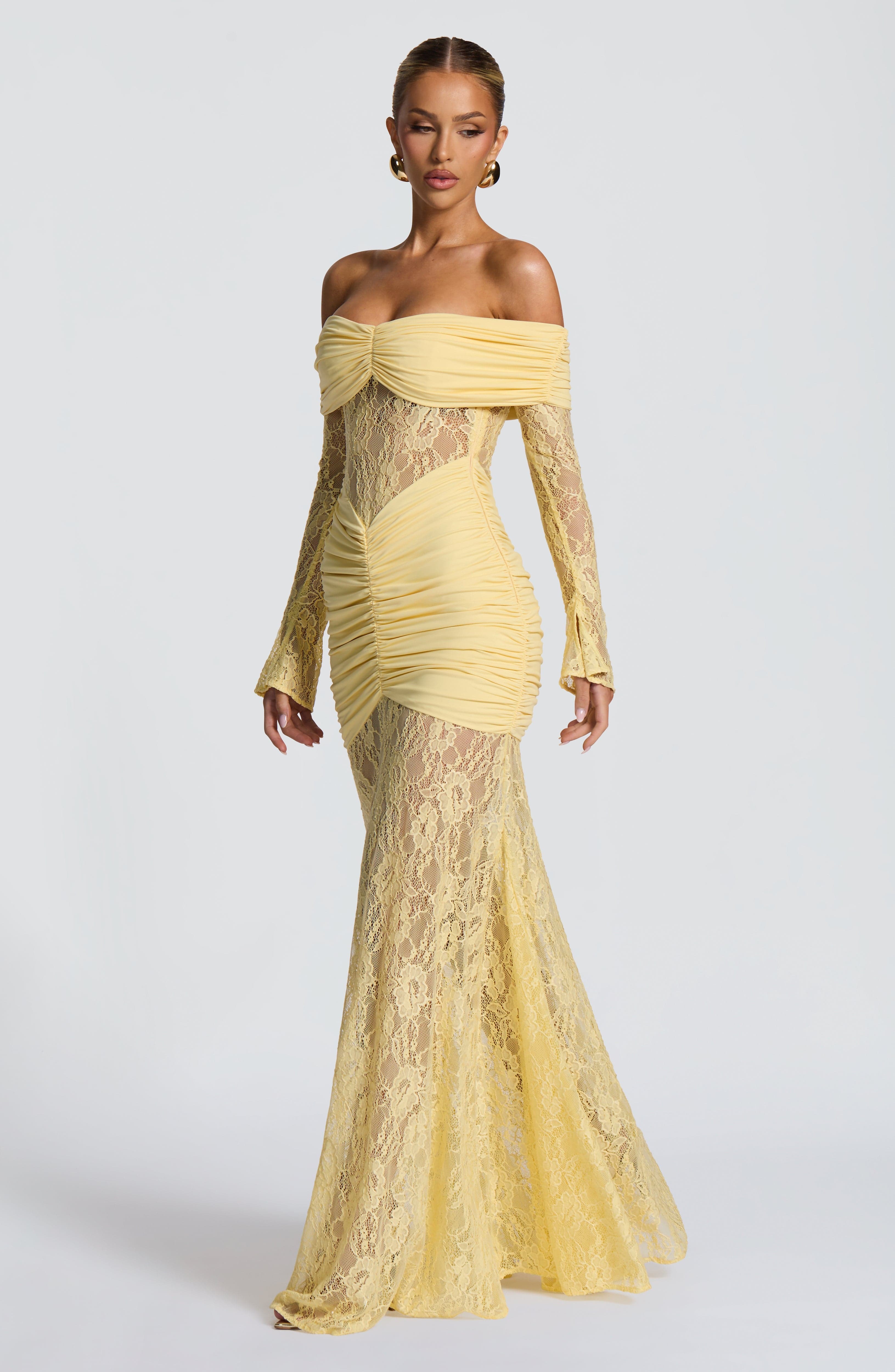 Sauline Maxi Dress - Lemon - Image 10