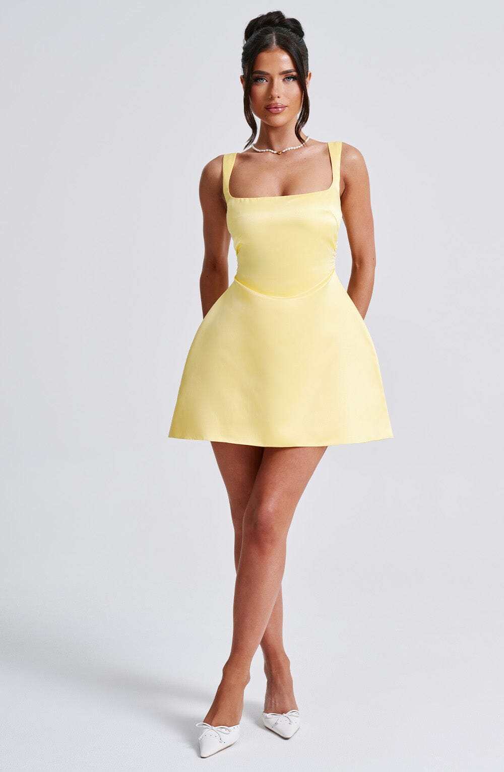 Sofie Mini Dress - Lemon - Image 2