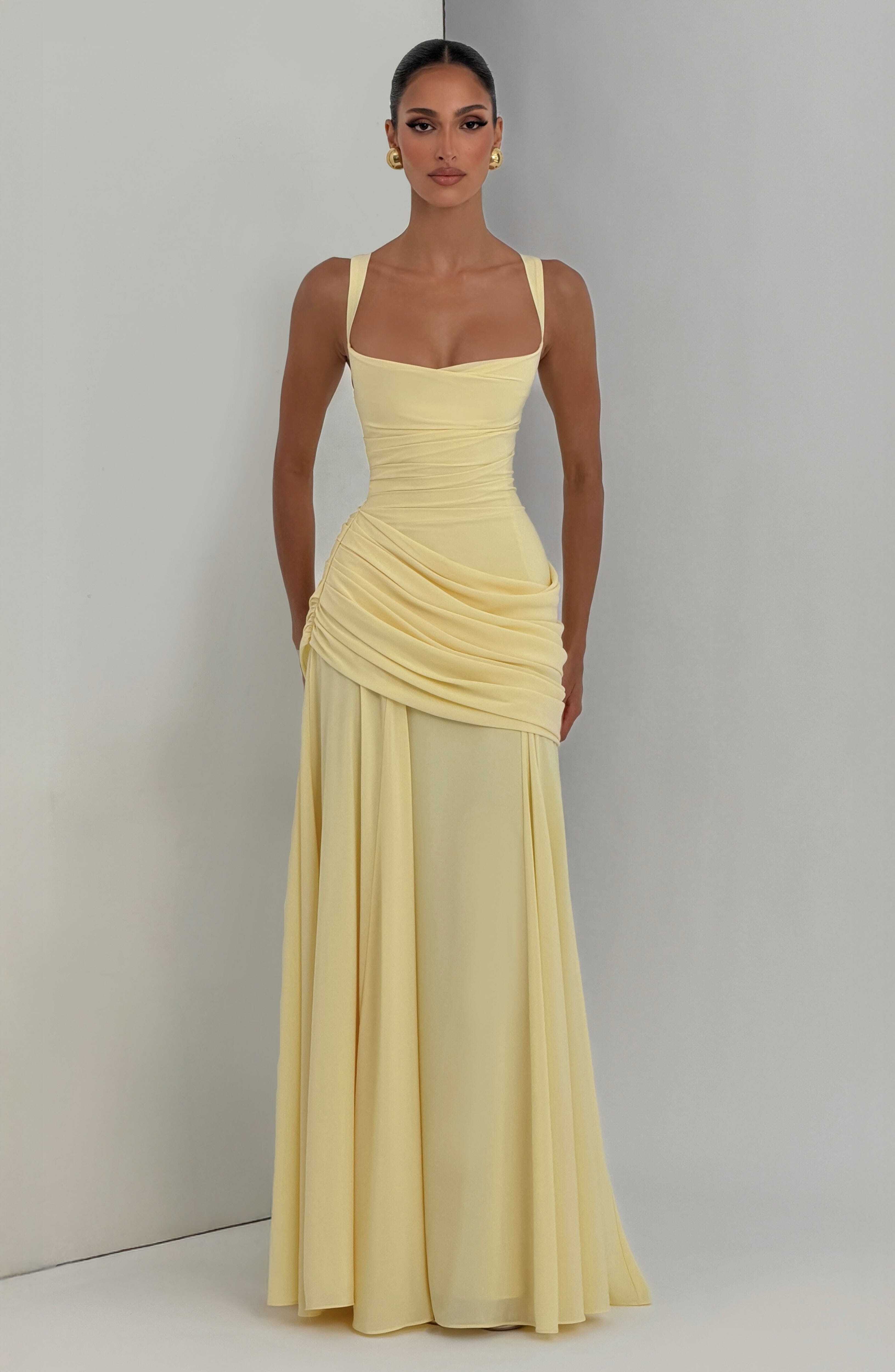 Sura Maxi Dress - Lemon - Image 6