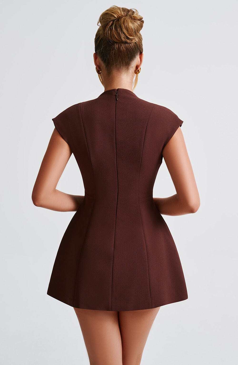 Suri Mini Dress - Brown - Image 3