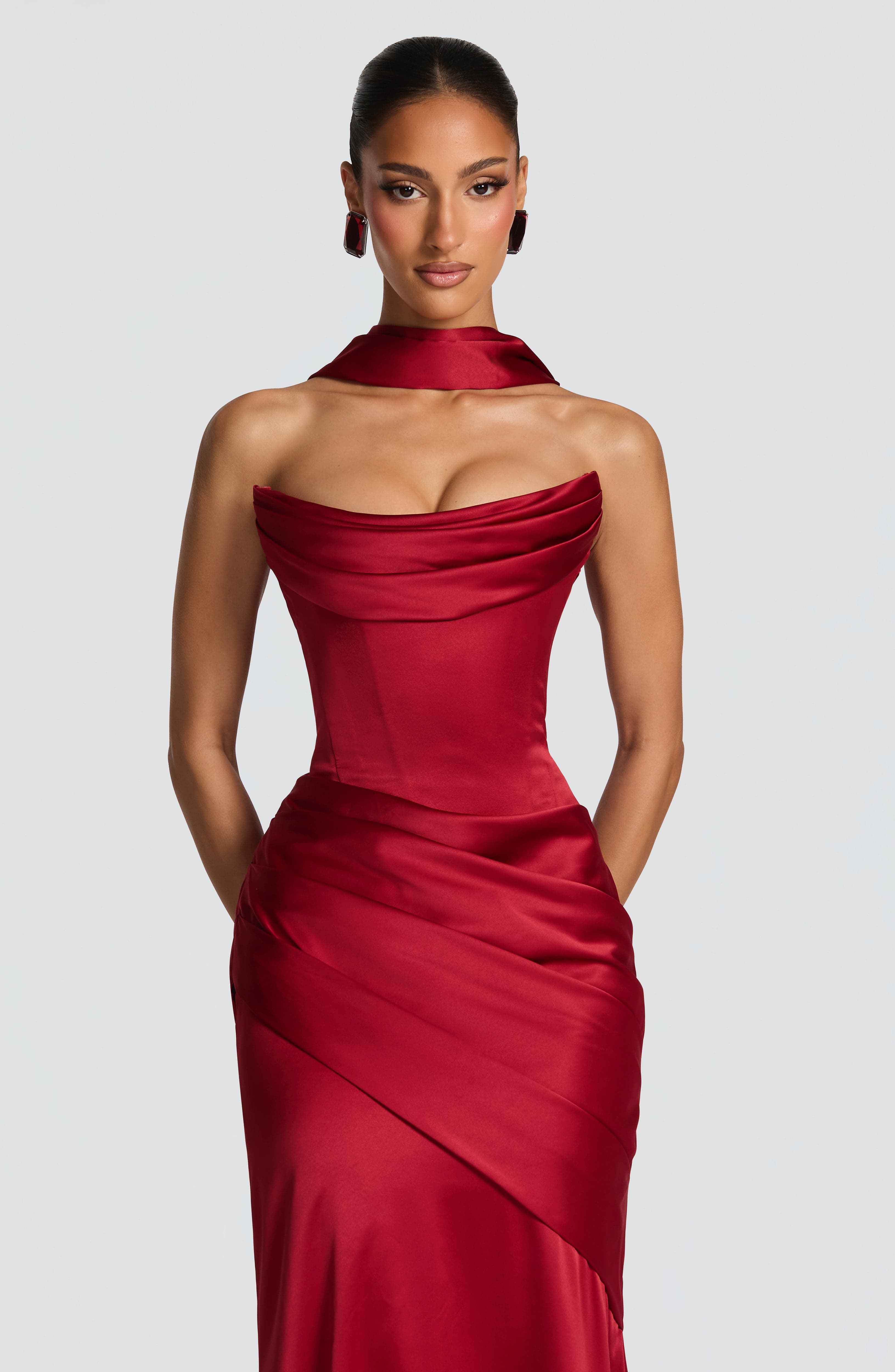 Sybil Scarf - Deep Red - Image 3