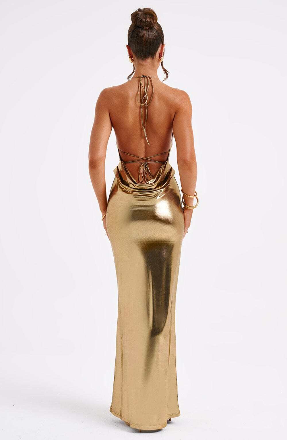 Talisa Maxi Dress - Gold - Image 7